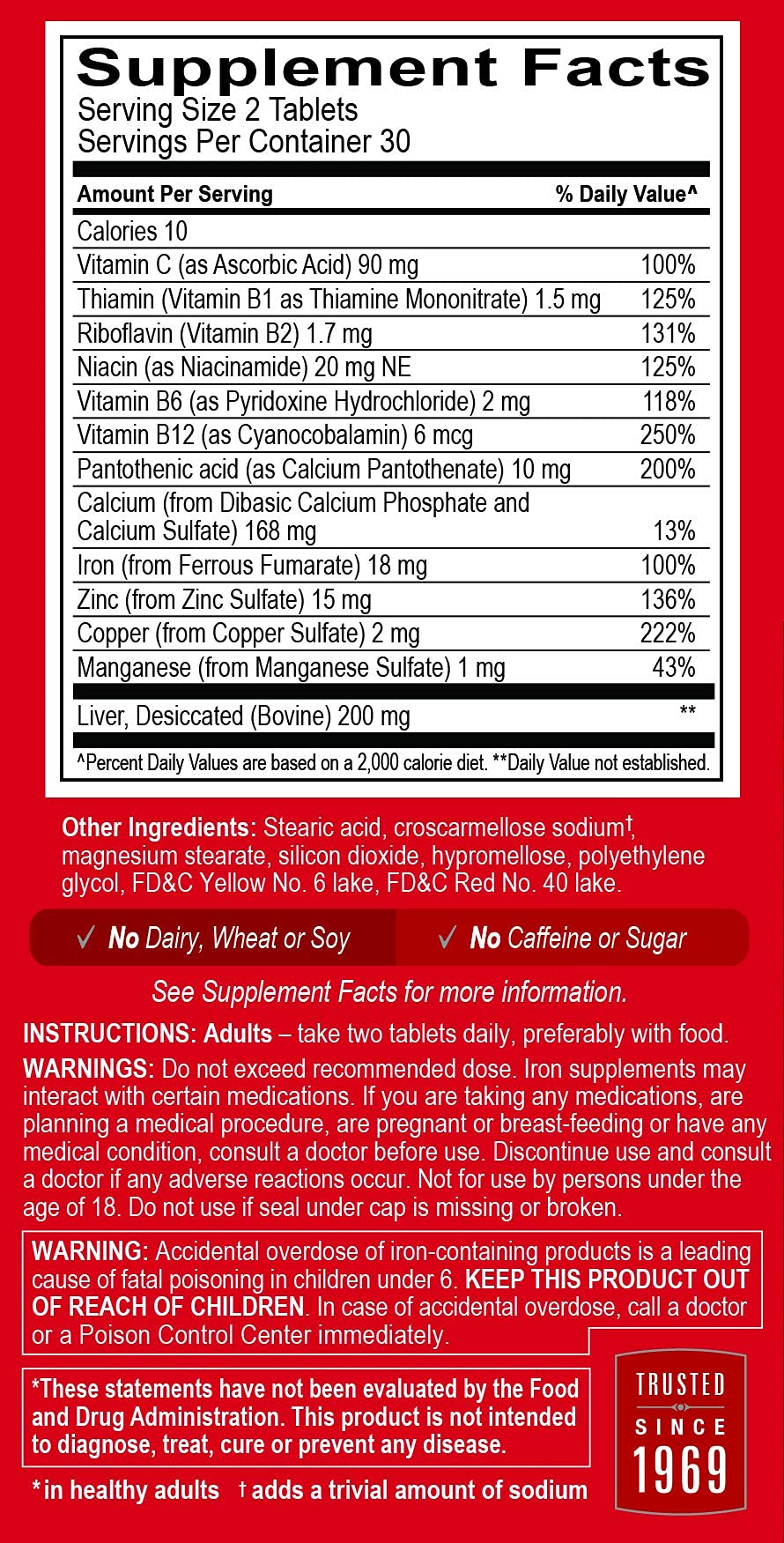 Globulo Rojo Iron Supplement Tablets 360