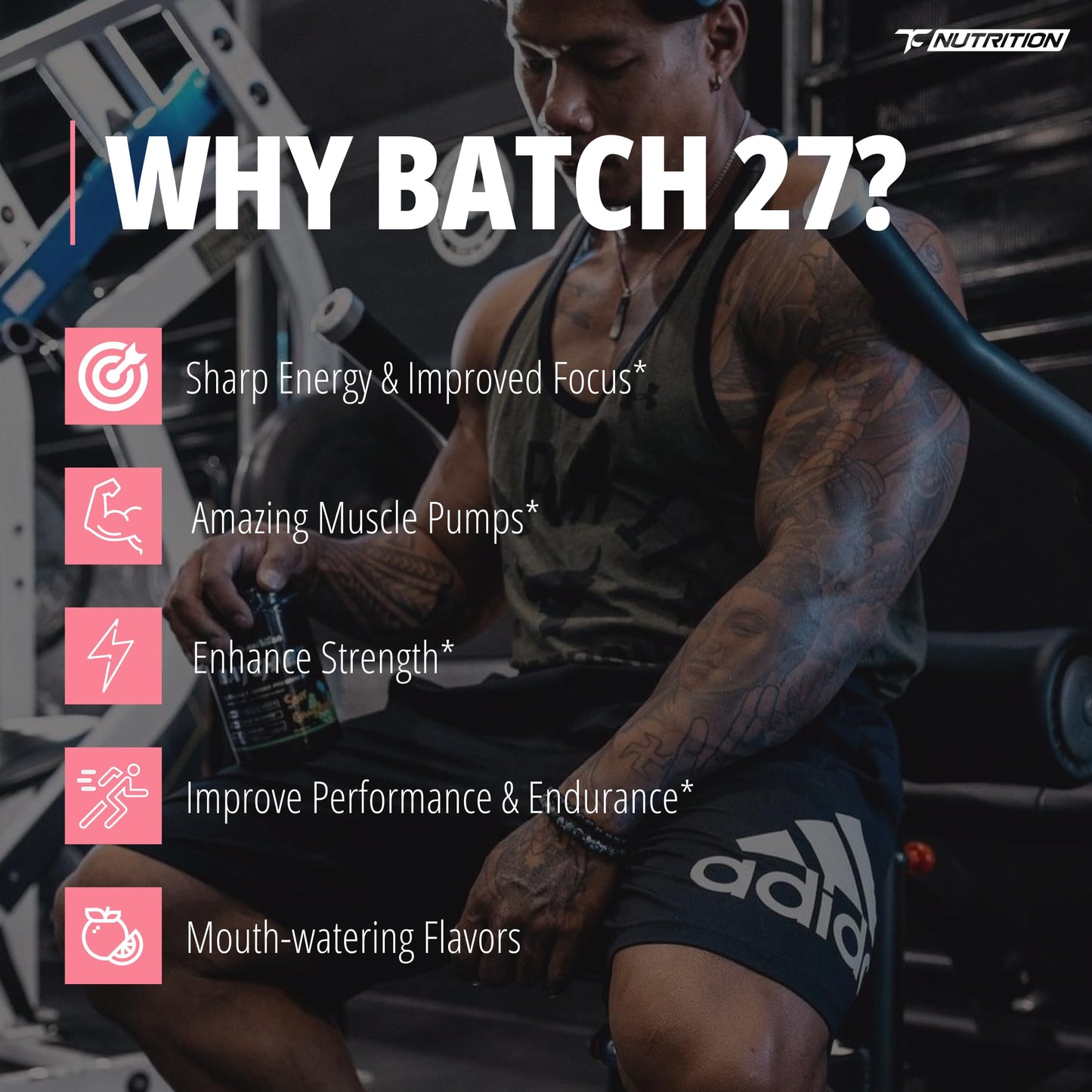 TC Nutrition Batch 27 Pre Workout Powder 12.7 oz