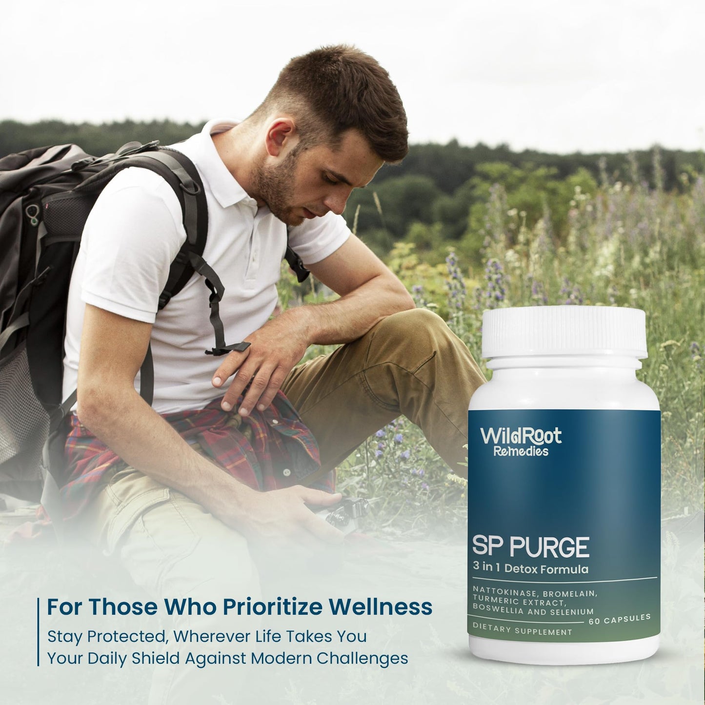WildRoot Remedies SP Purge Spike Detox Supplement Capsule, 60 Count