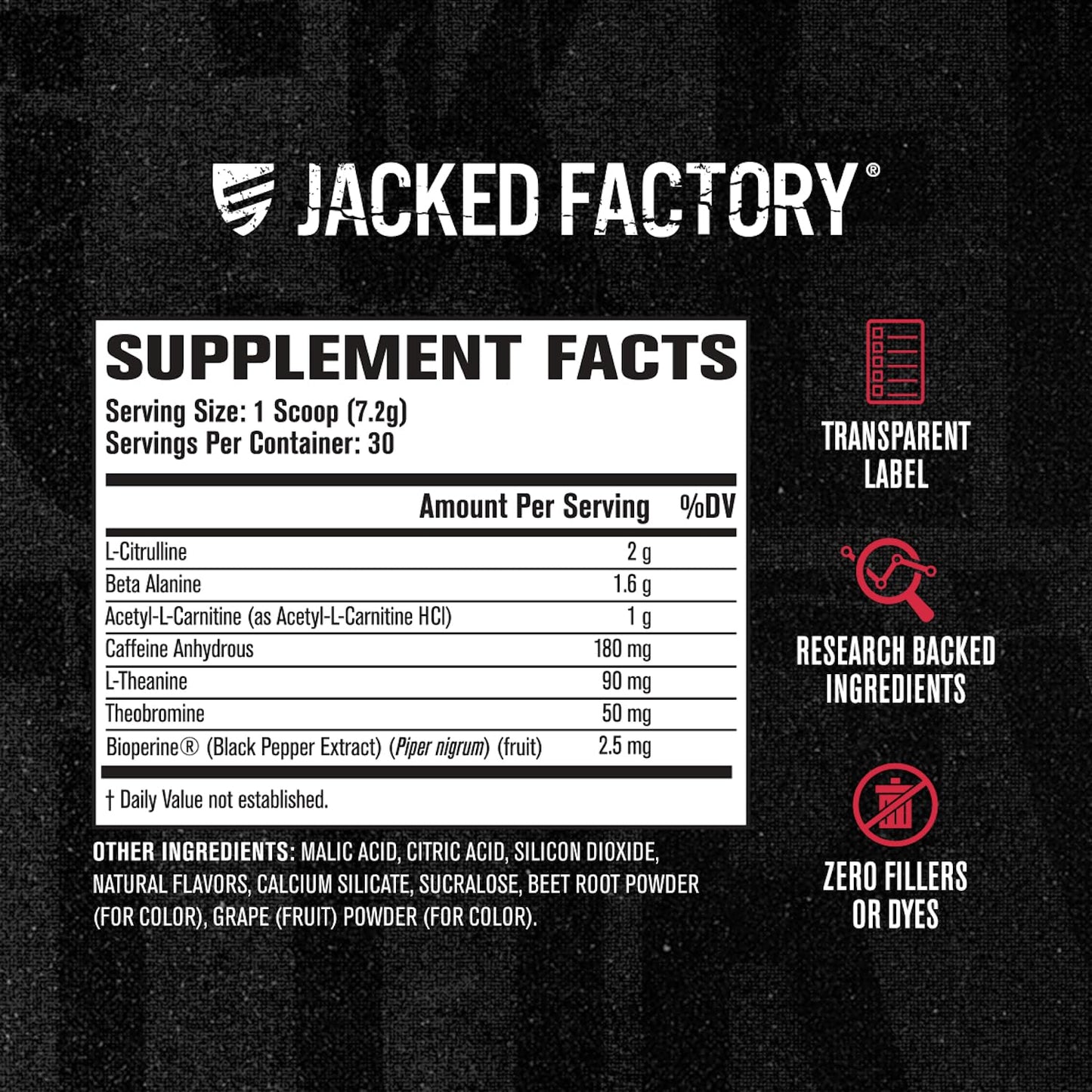 Jacked Factory NITROSURGE Shred Pre Workout Powder 30 Servings