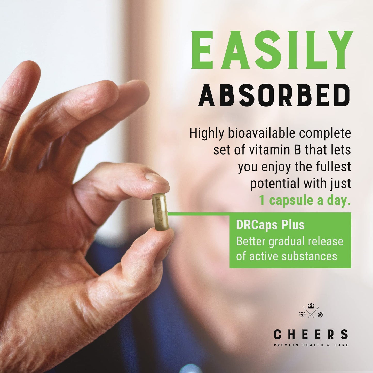 CHEERS Vitamin B Complex Supplement Capsules 60 Capsules