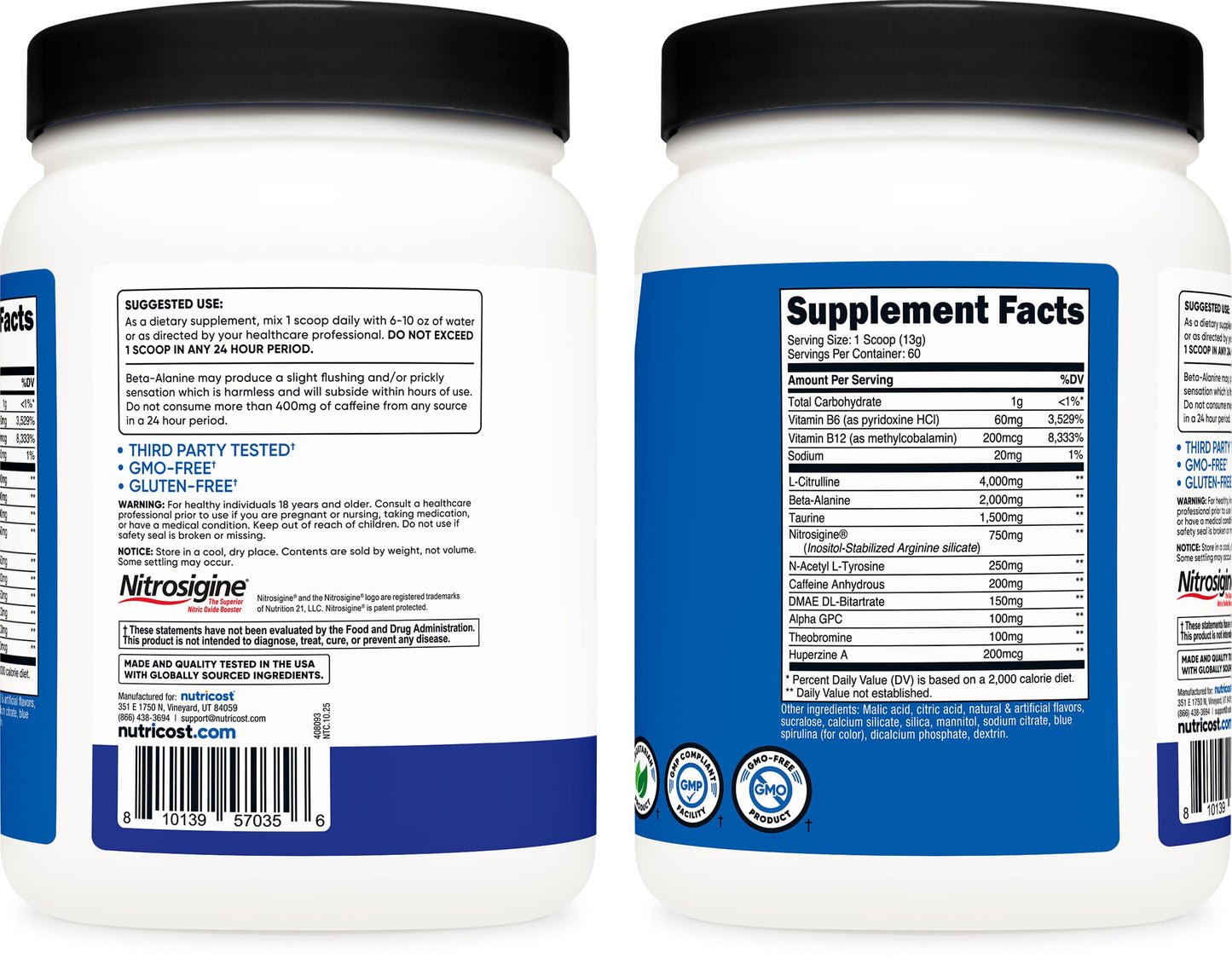 Nutricost Pre-Workout Complex Powder 60 Servings