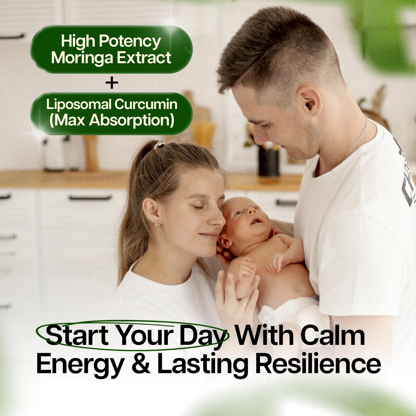 Benevolent Nourishment Moringa Capsules with Liposomal Curcumin & BioPerine 180 Count Capsules