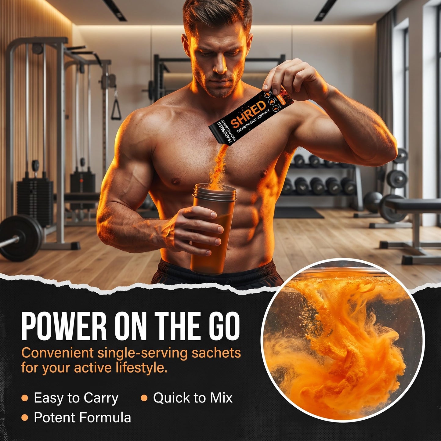 Tradesman Nutrition Shred Thermogenic Protein Powder 30 Sachets