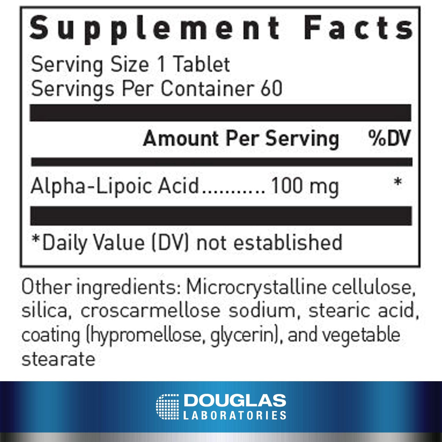 Douglas Laboratories Alpha-Lipoic Acid Tablets 60 Count