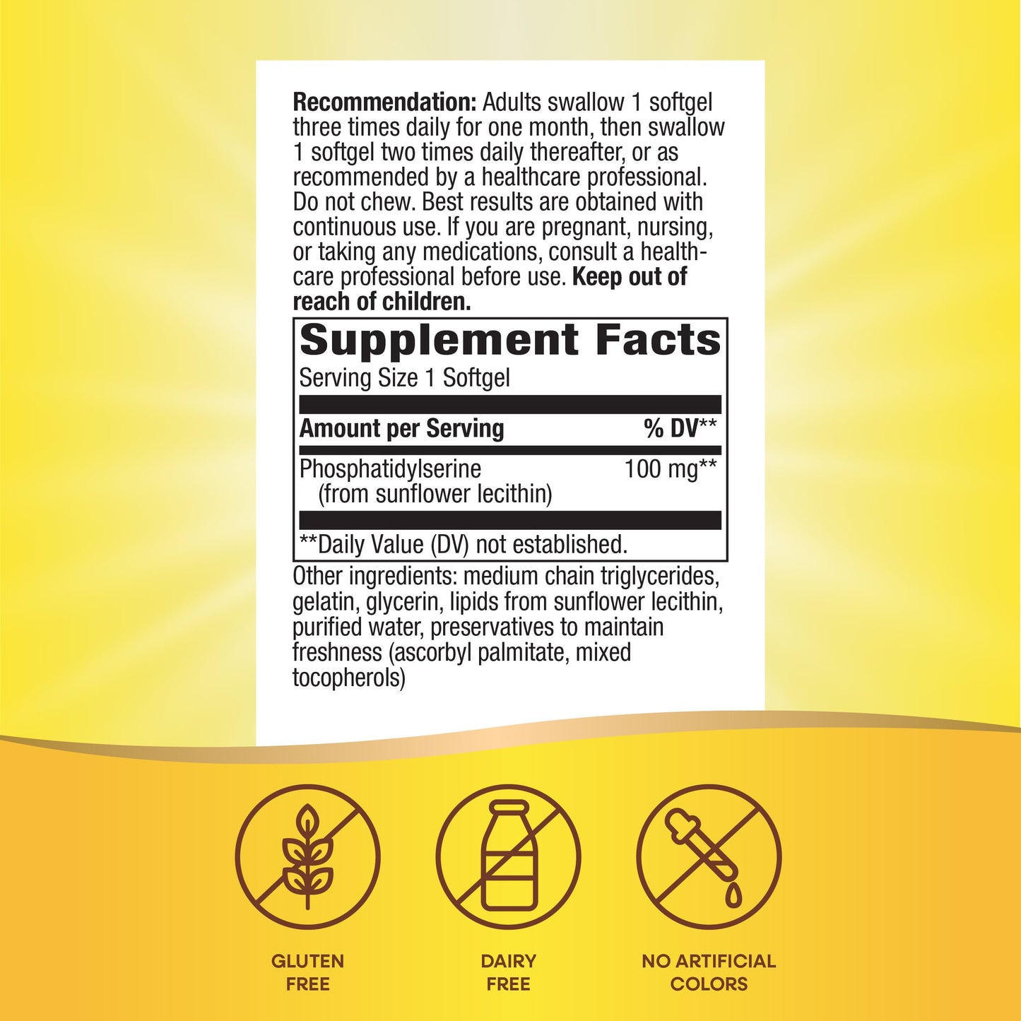 Nature's Way Phosphatidylserine Softgel 60 Count