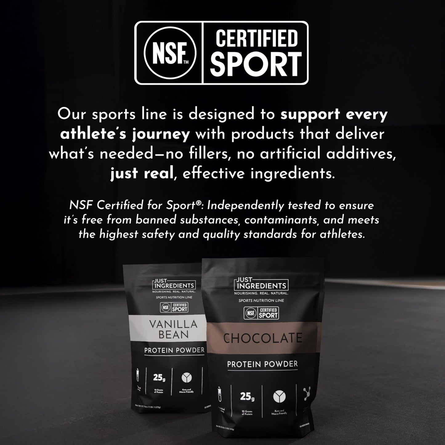 JUST INGREDIENTS Creamy Peanut Butter Chocolate Protein Powder, 25 Servings
