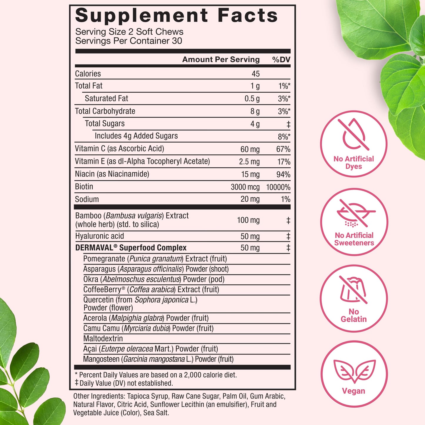 Force Factor Collagen Boosting Superfoods Soft Chews, 60 Count