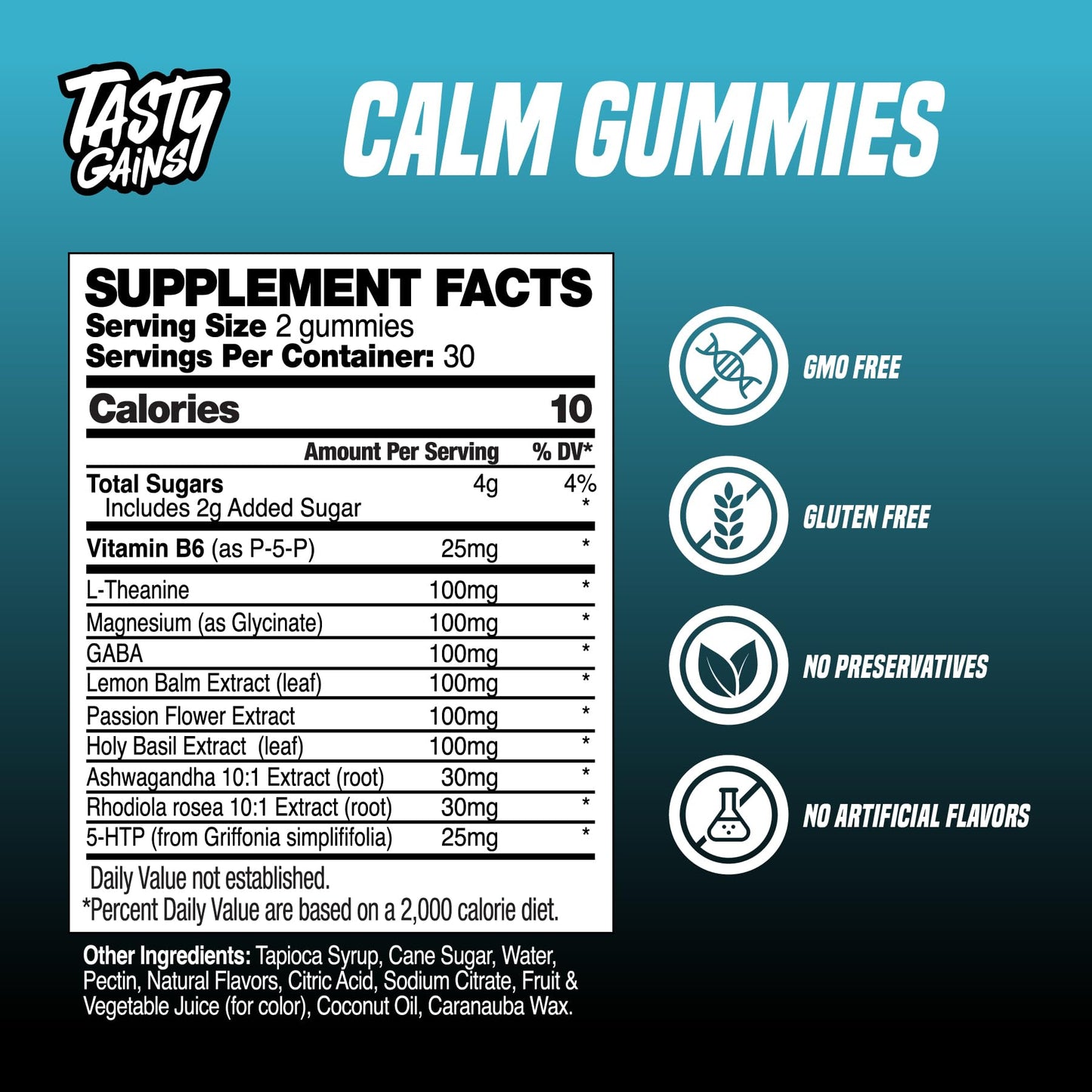 TASTY GAINS Magnesium Gummies 60 Chews