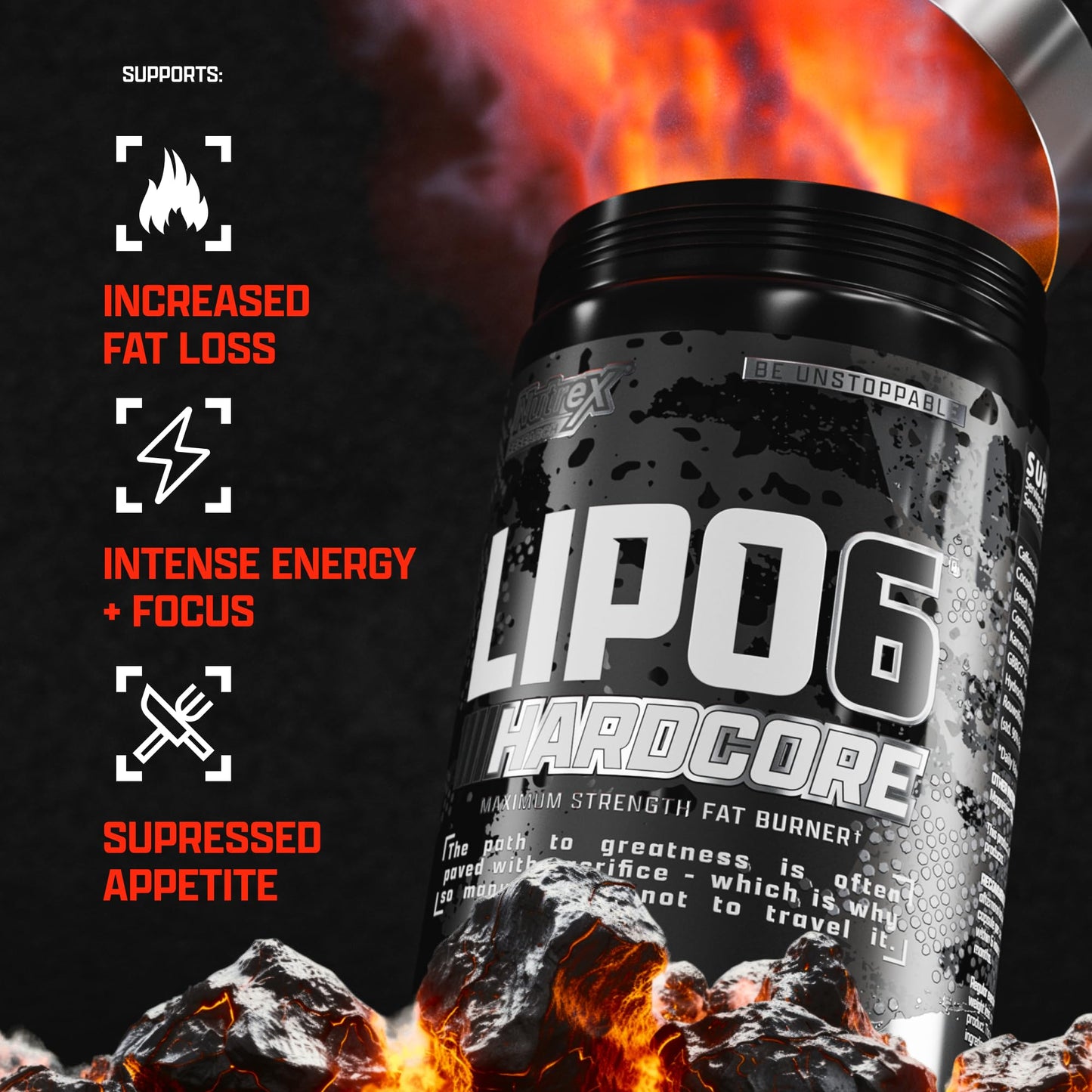 Nutrex Research Lipo-6 Hardcore Energy Dietary Capsules 60 Count