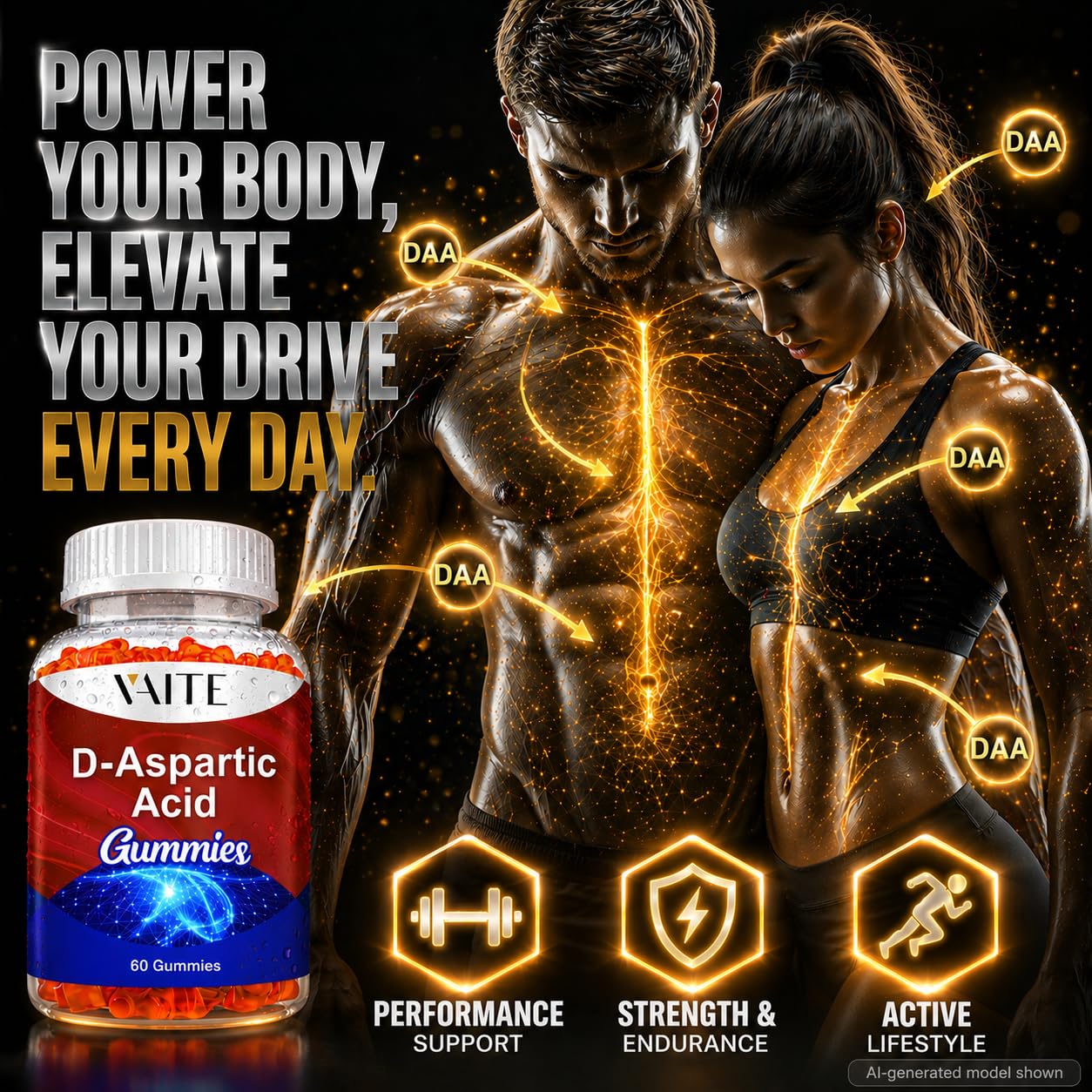 VAITE D-Aspartic Acid Gummies 60 Gummies