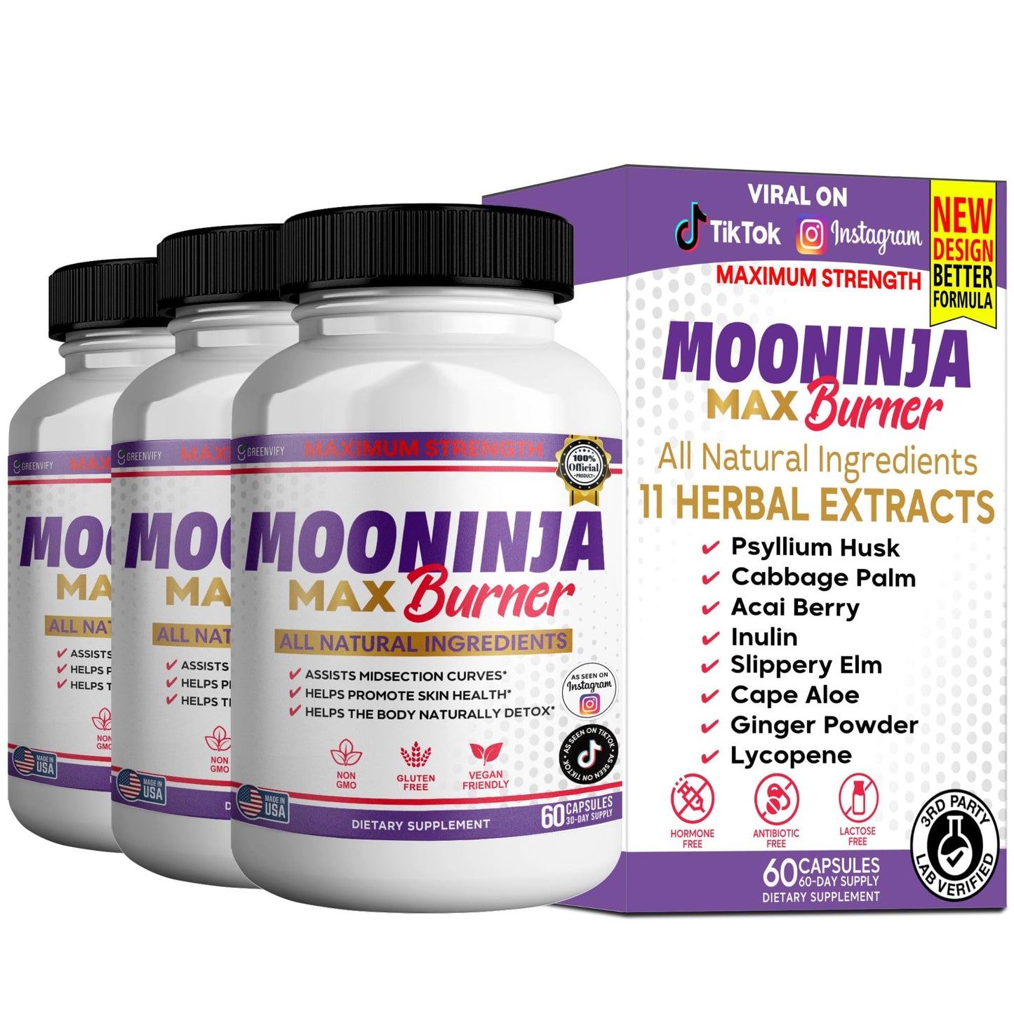GREENVIFY Mountia Max Burner Capsules, 180 Count