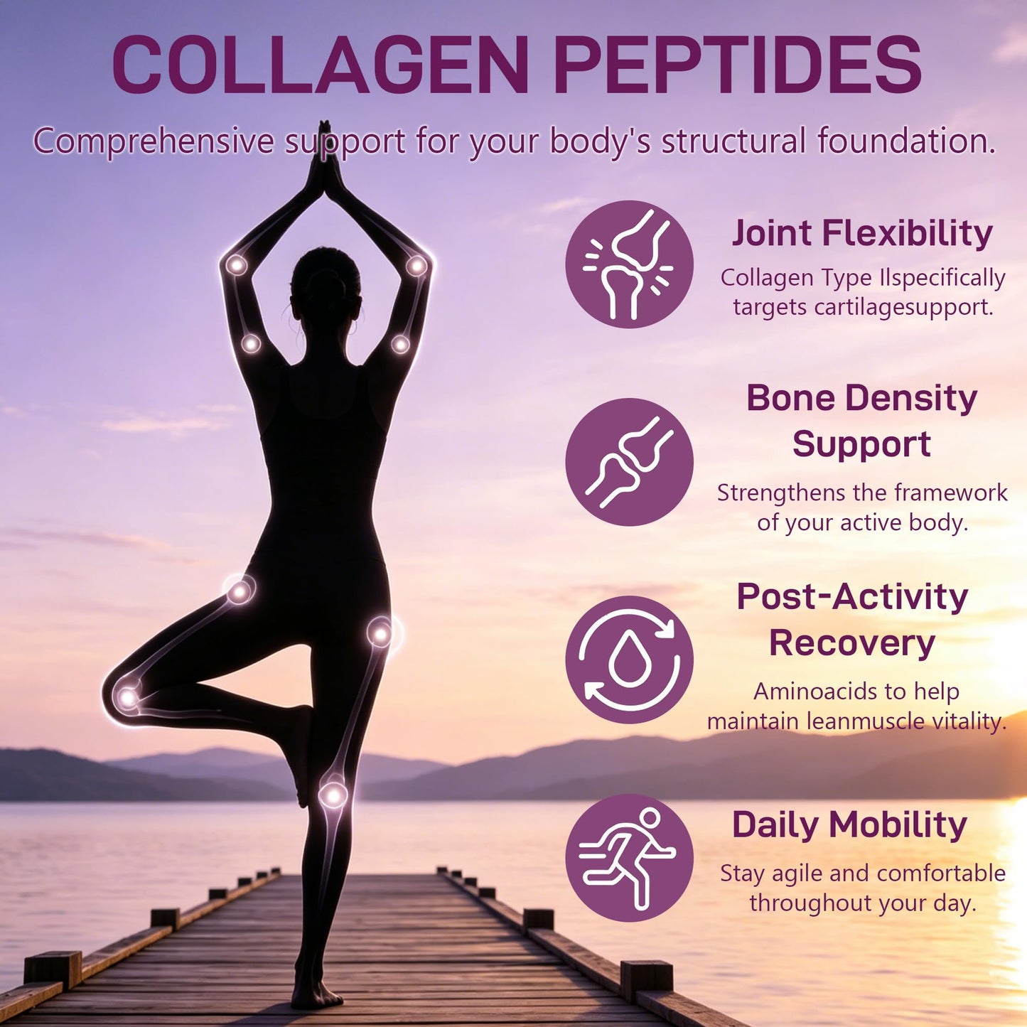 OUHENGTEK Hydrolyzed Collagen Peptides Capsules – Multi Collagen Types I, II, III, V, X with Biotin, Hyaluronic Acid & Vitamin C – Non-GMO, 240 Count