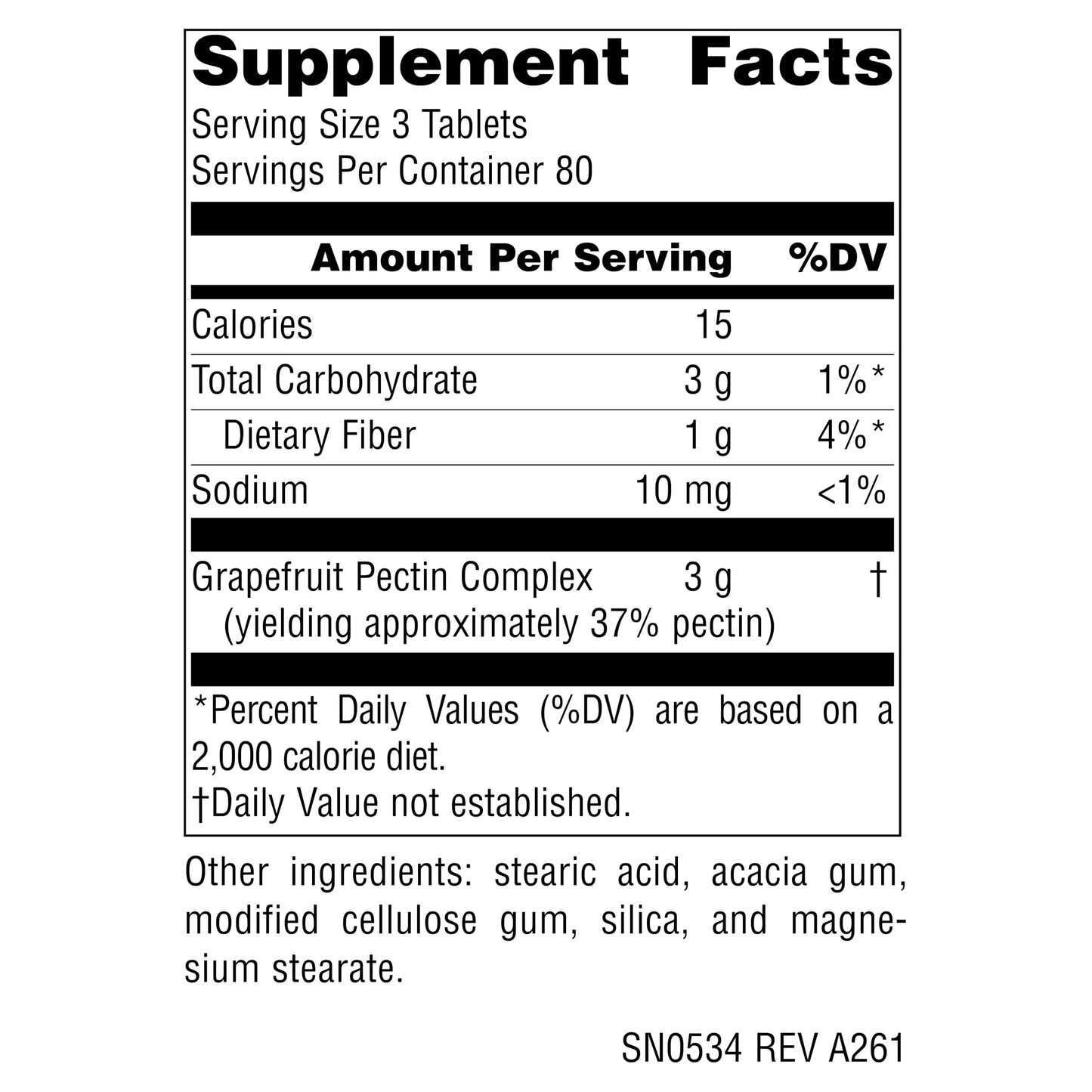 Source Naturals Grapefruit Pectin Complex Tablets 240
