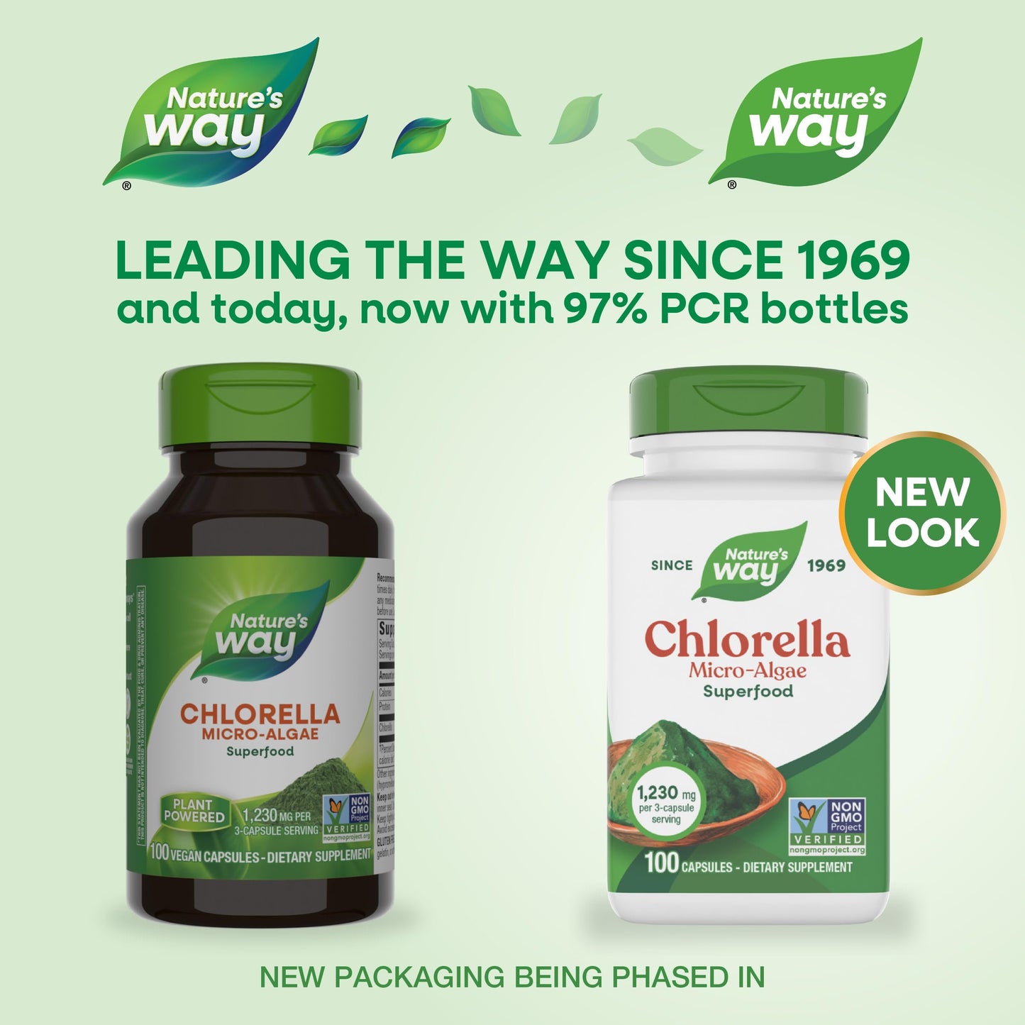 Nature's Way Chlorella Micro-Algae Superfood Capsules, 100 Count