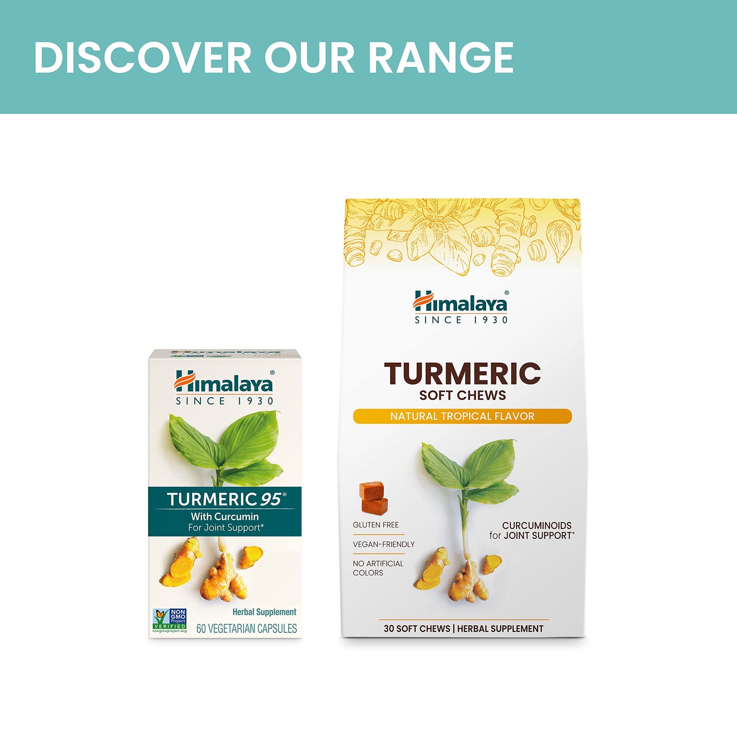 Himalaya Turmeric Chews with Curcumin for Healthy Joint Support and Optimum Flexibility & Mobility, 300 mg Extracts per Serving, 30 Chews