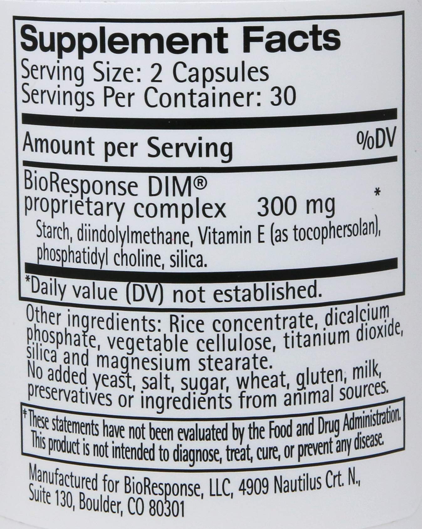Bioresponse DIM 150 Capsule 180 Count