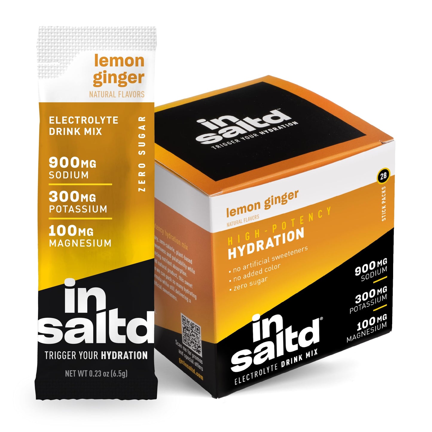 INSALTD Sugar-Free Electrolyte Powder Packets, 28-Pack, 6.44 oz
