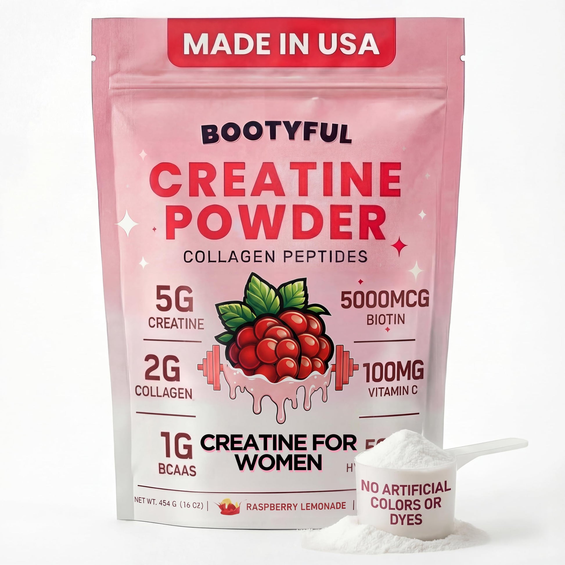 BOOTYFUL Creatine for Women Booty Builder Powder 9.17 Ounce