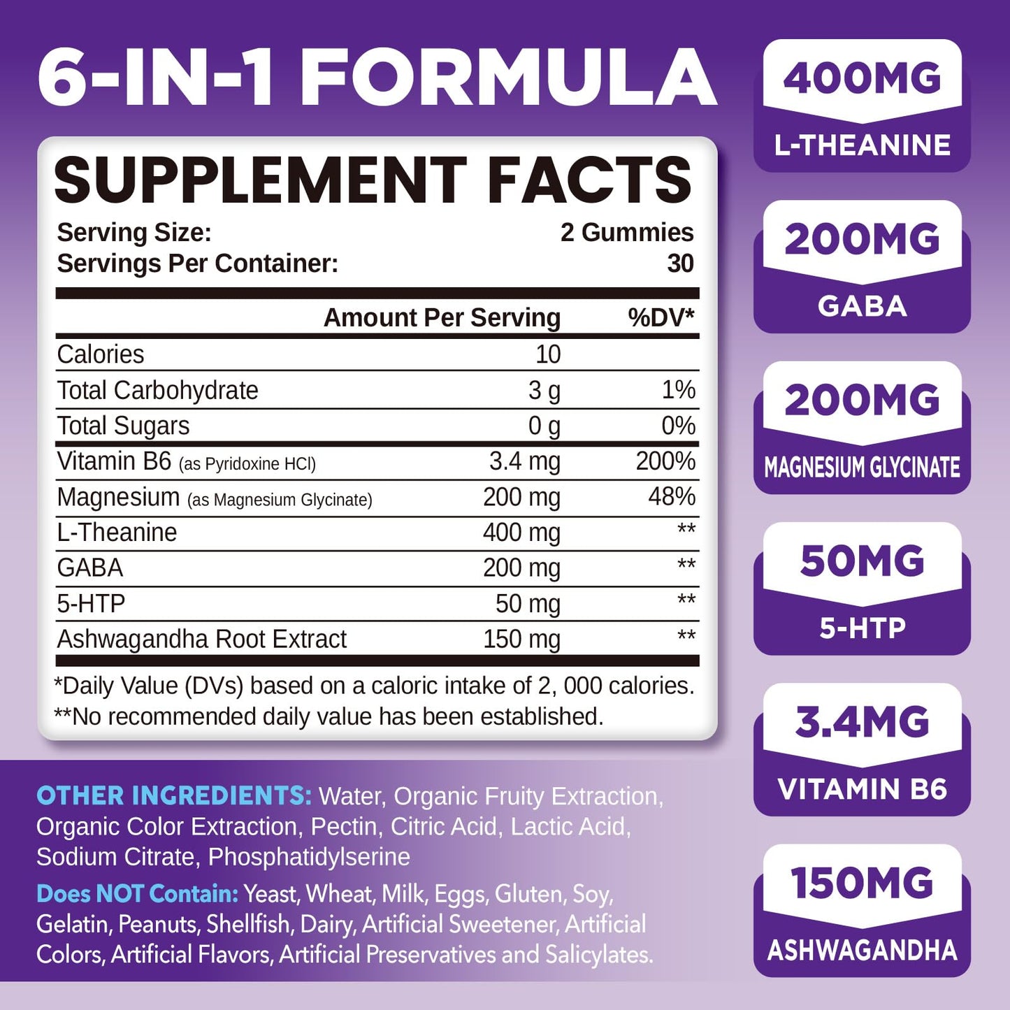 NATISLAND L-Theanine Gummies 60 Gummies