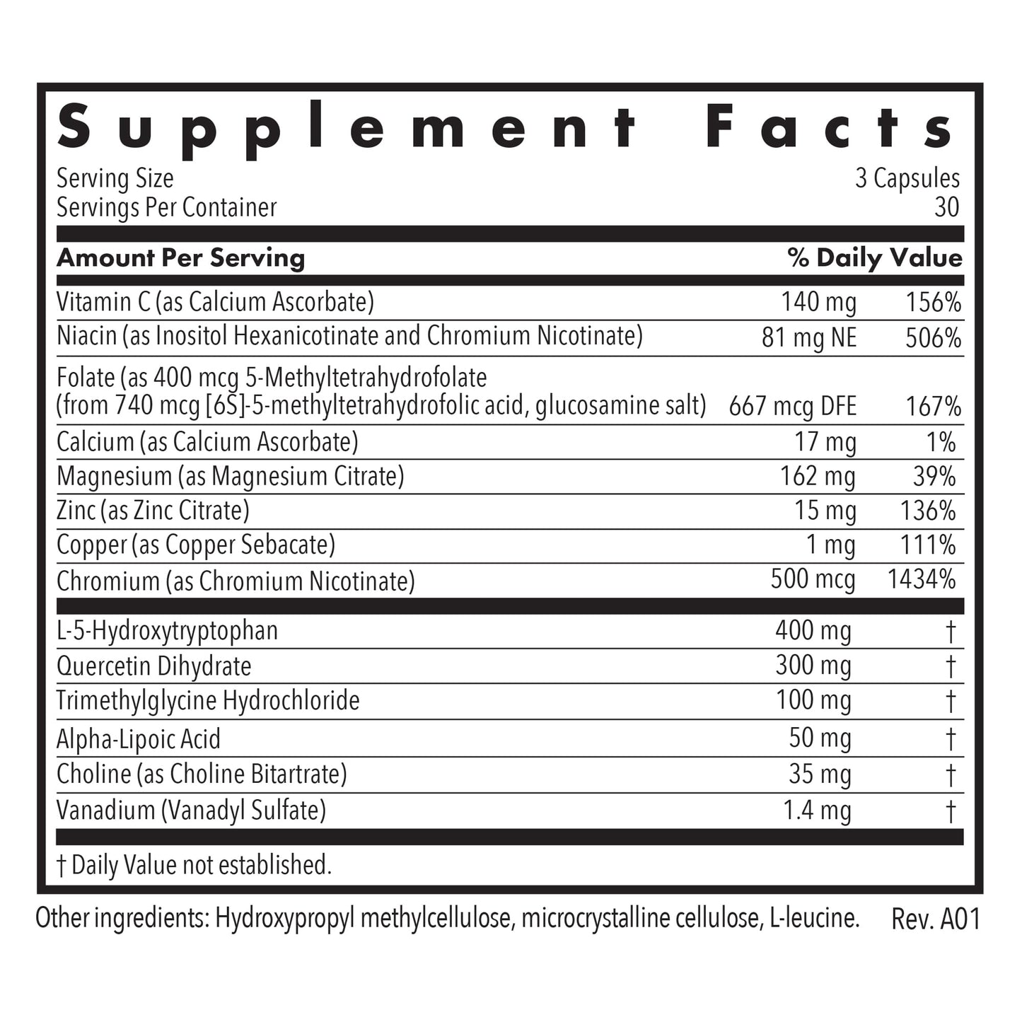 Allergy Research Group Seratonin - Neurotransmitter Support - Vitamin C, Niacin, Folate & More - Supports Serotonin Pathways, a Positive Outlook & Restfuness, 90 Capsules
