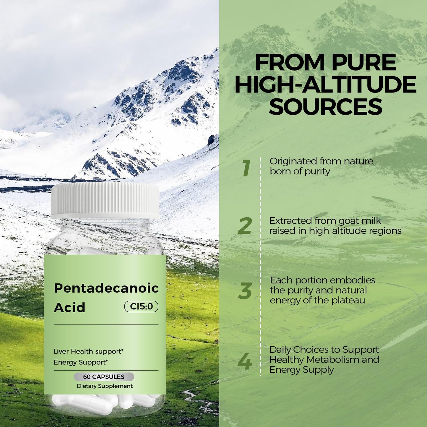 Engtozl Pentadecanoic Acid, C15:0 Supplement Capsule 60 Count