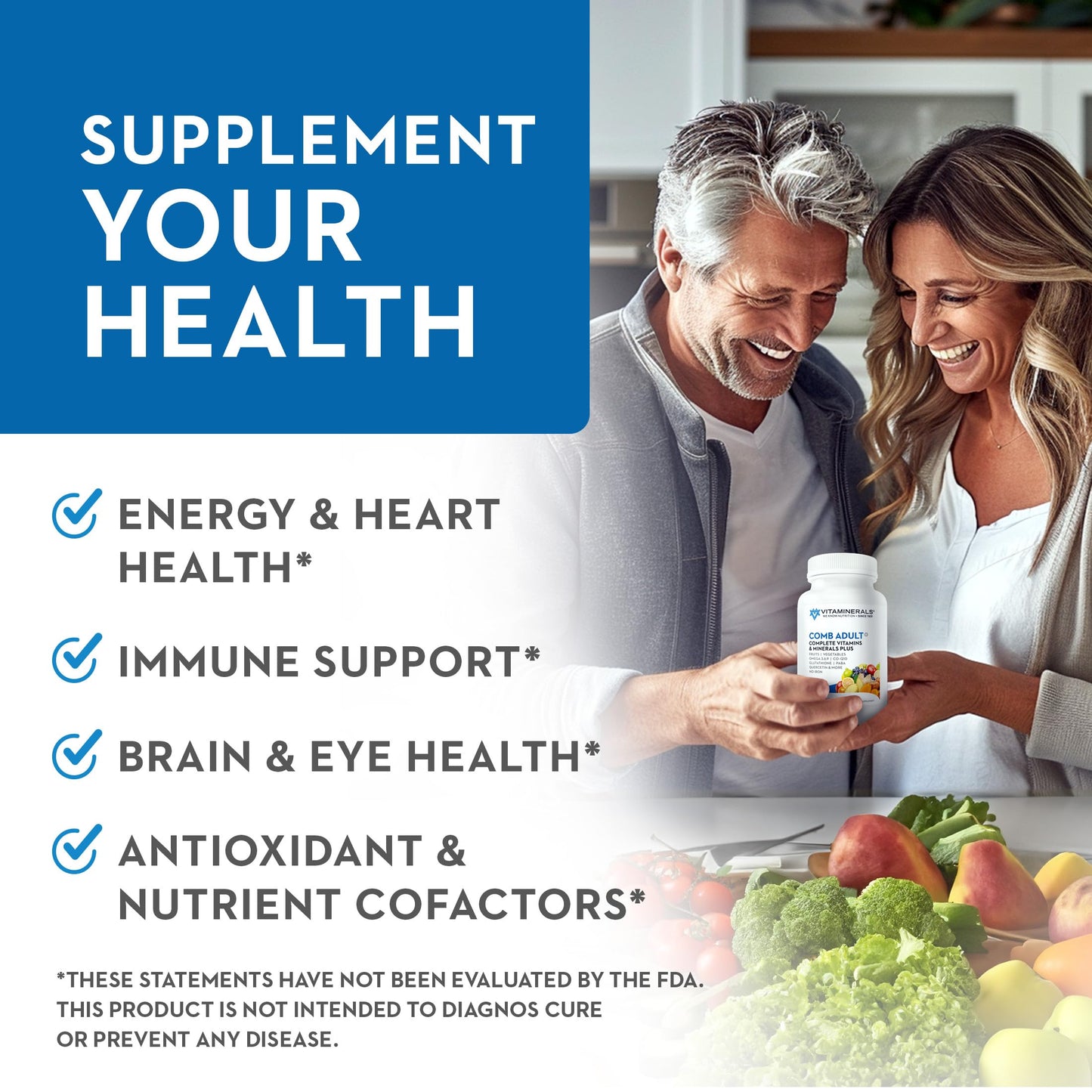 Vitaminerals CombAdult Comprehensive Vitamin & Mineral Formula Capsules 180