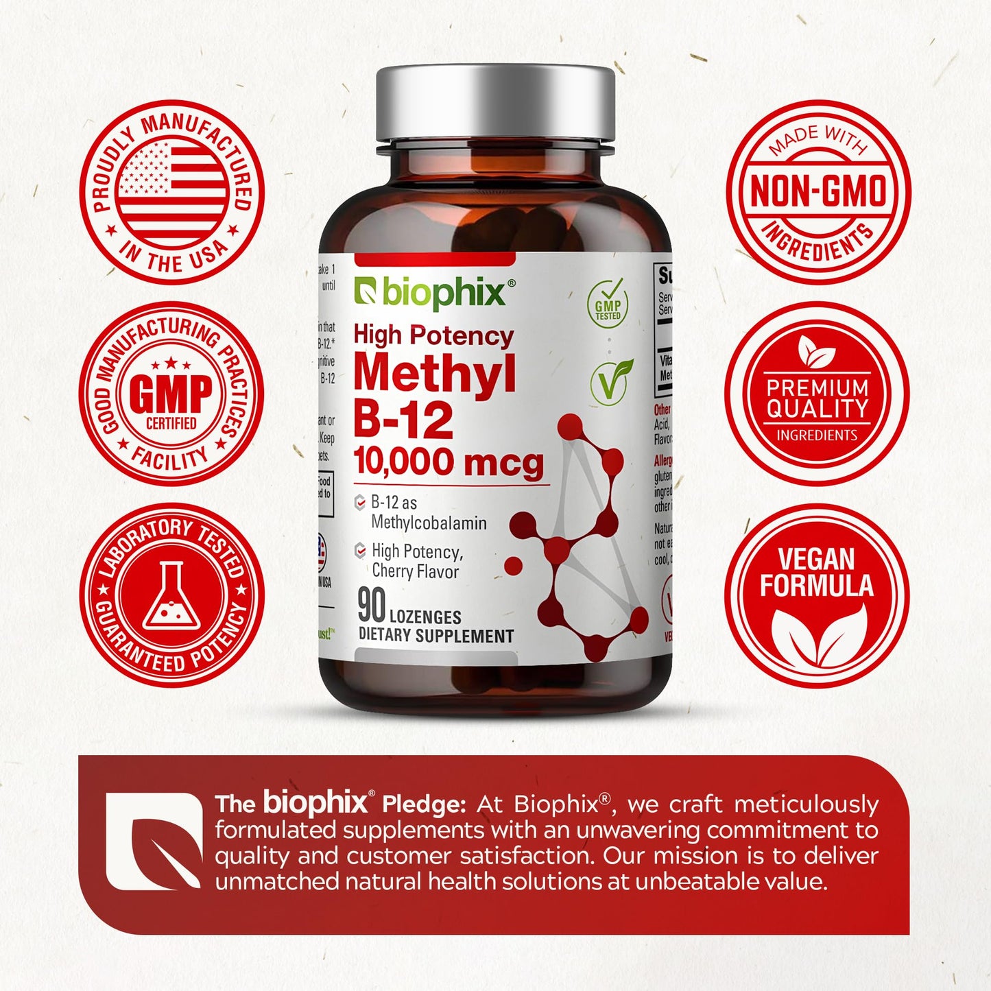 biophix Methyl B-12 10000 mcg Lozenges 90