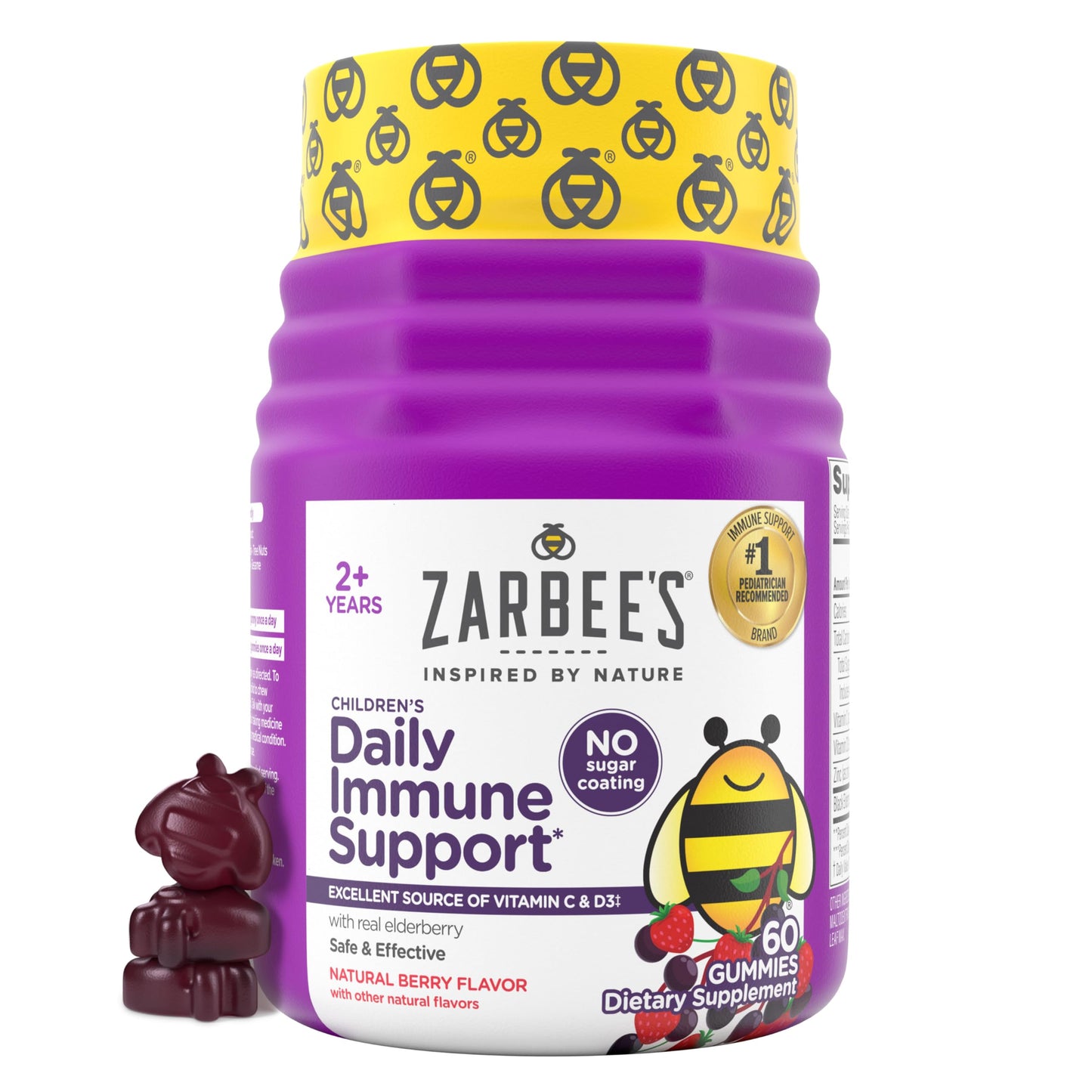Zarbee's Kids Elderberry Immune Support Gummies 60 Count