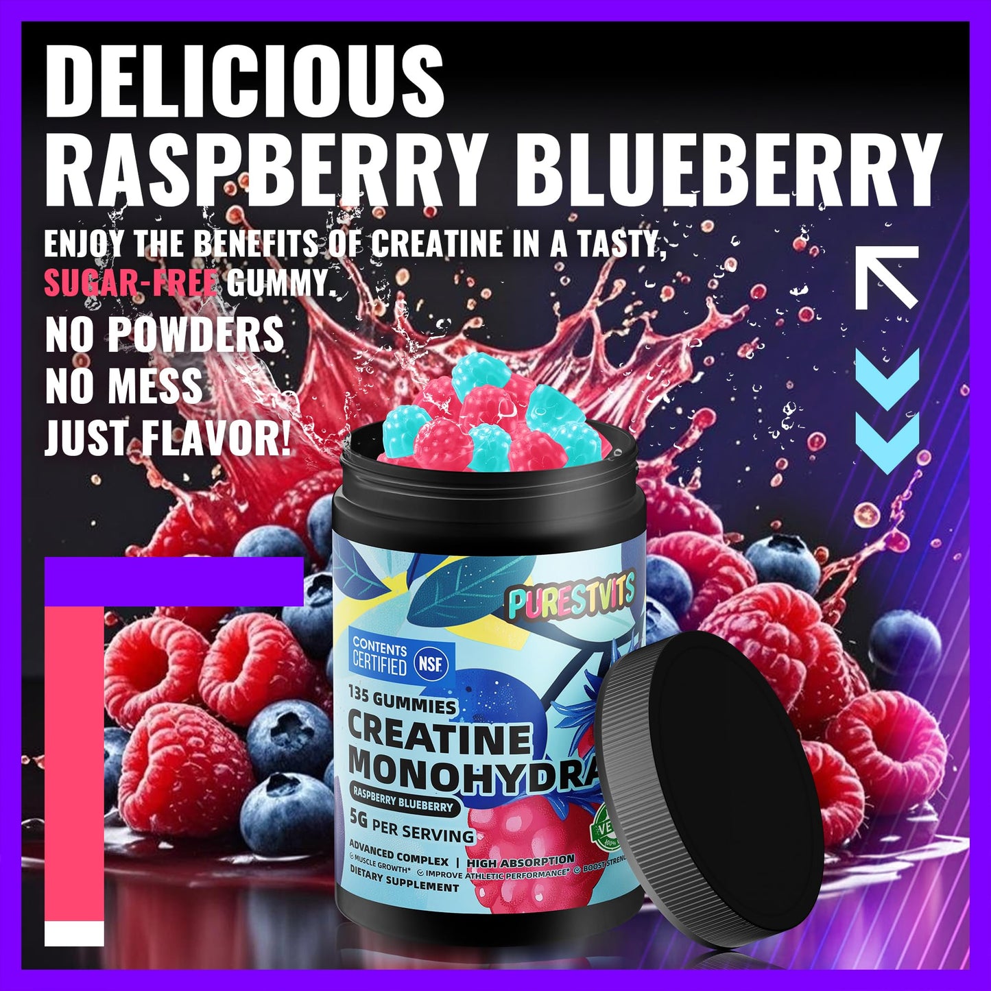 PURESTVITS Creatine Gummy 135 Count