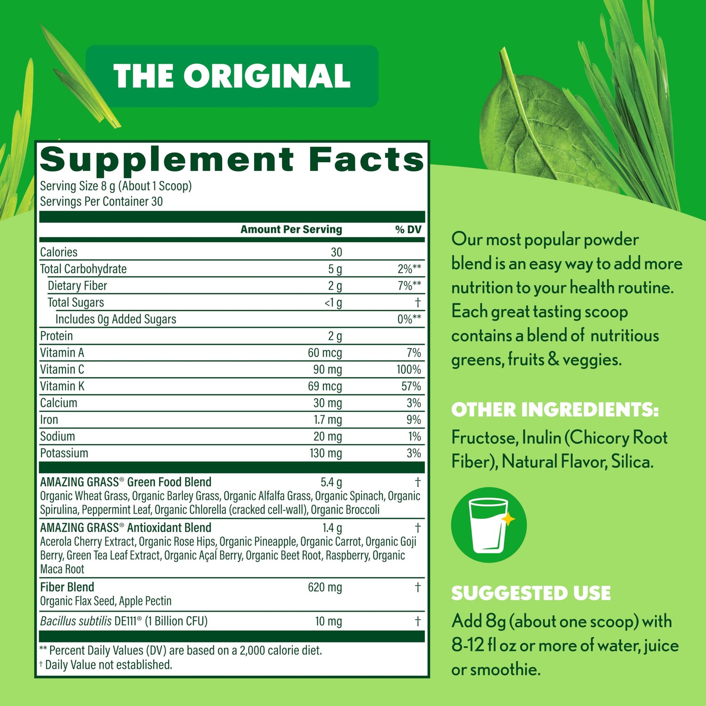 Amazing Grass Super Greens Powder, 30 Servings