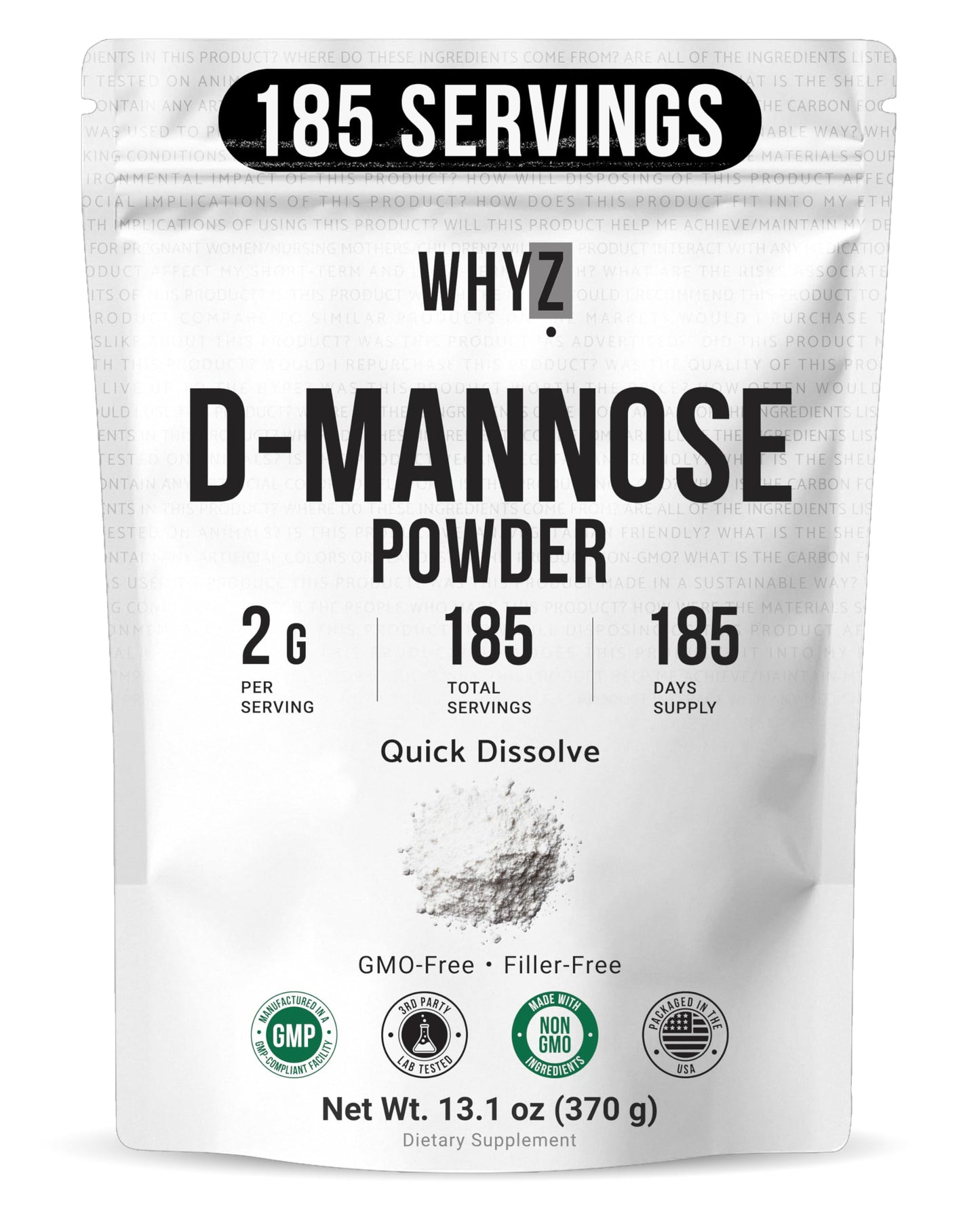 WHYZ D-Mannose Powder 13.1 oz