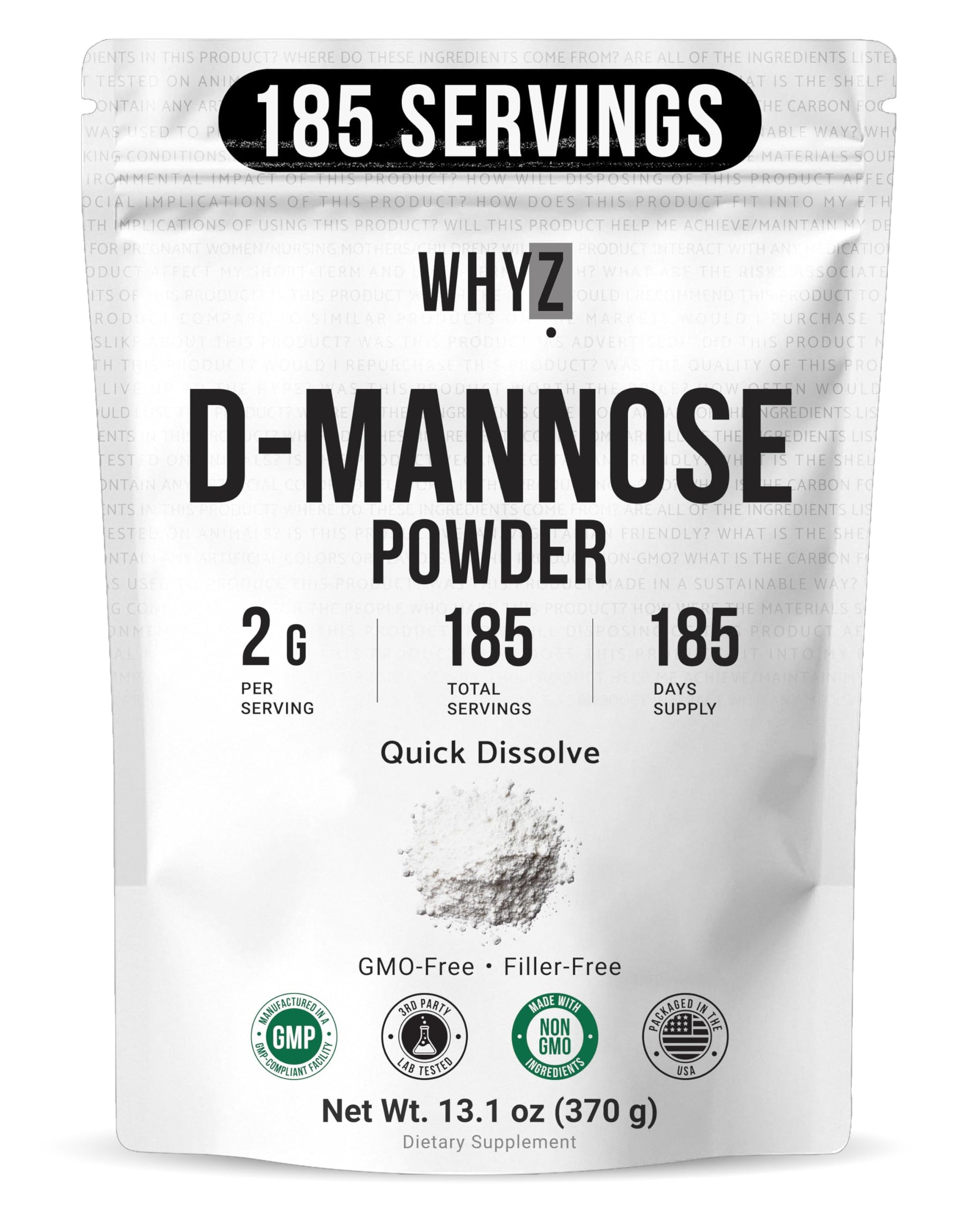 WHYZ D-Mannose Powder 13.1 oz