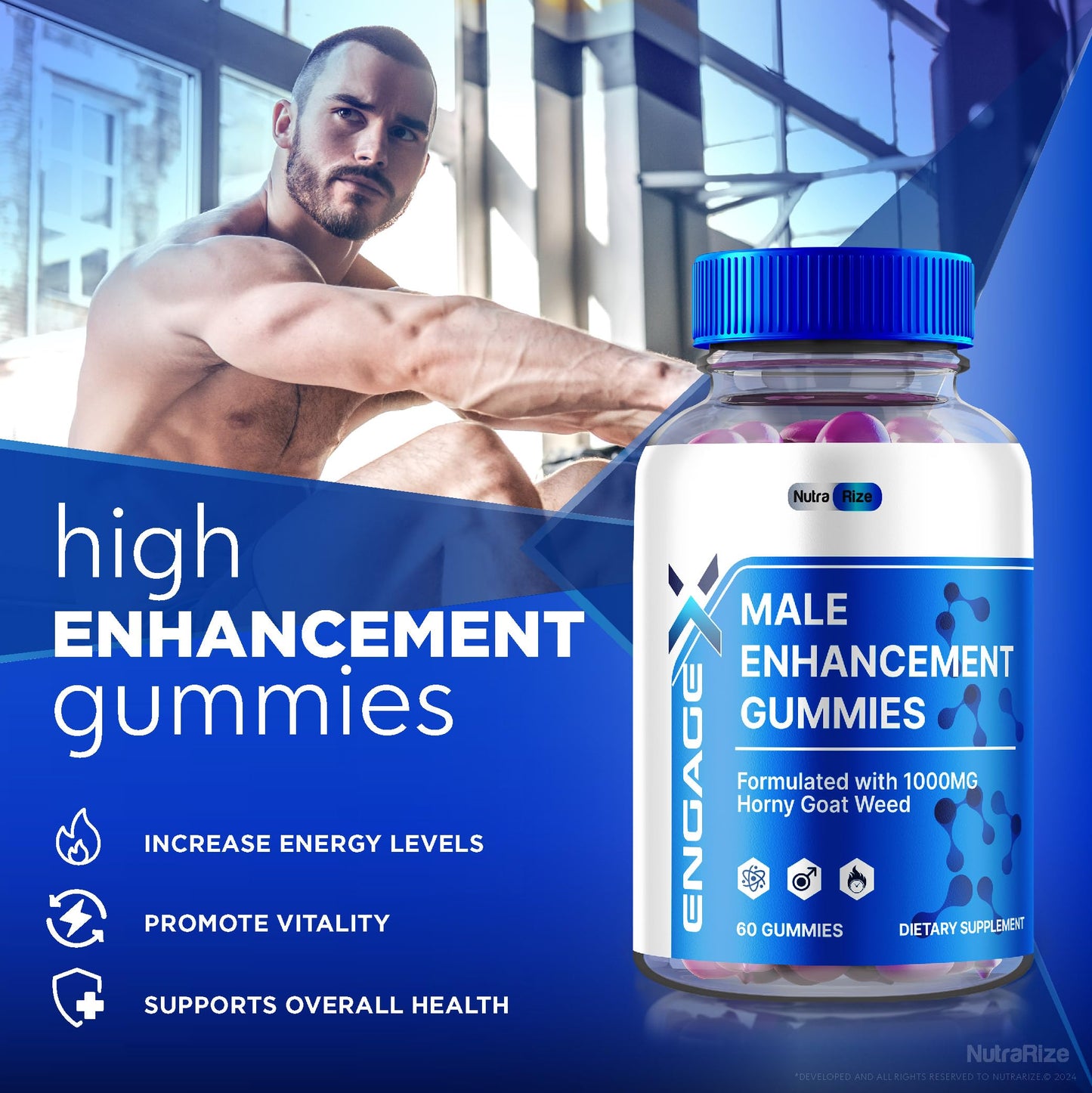NutraRize Engage X Gummies 180 Gummies