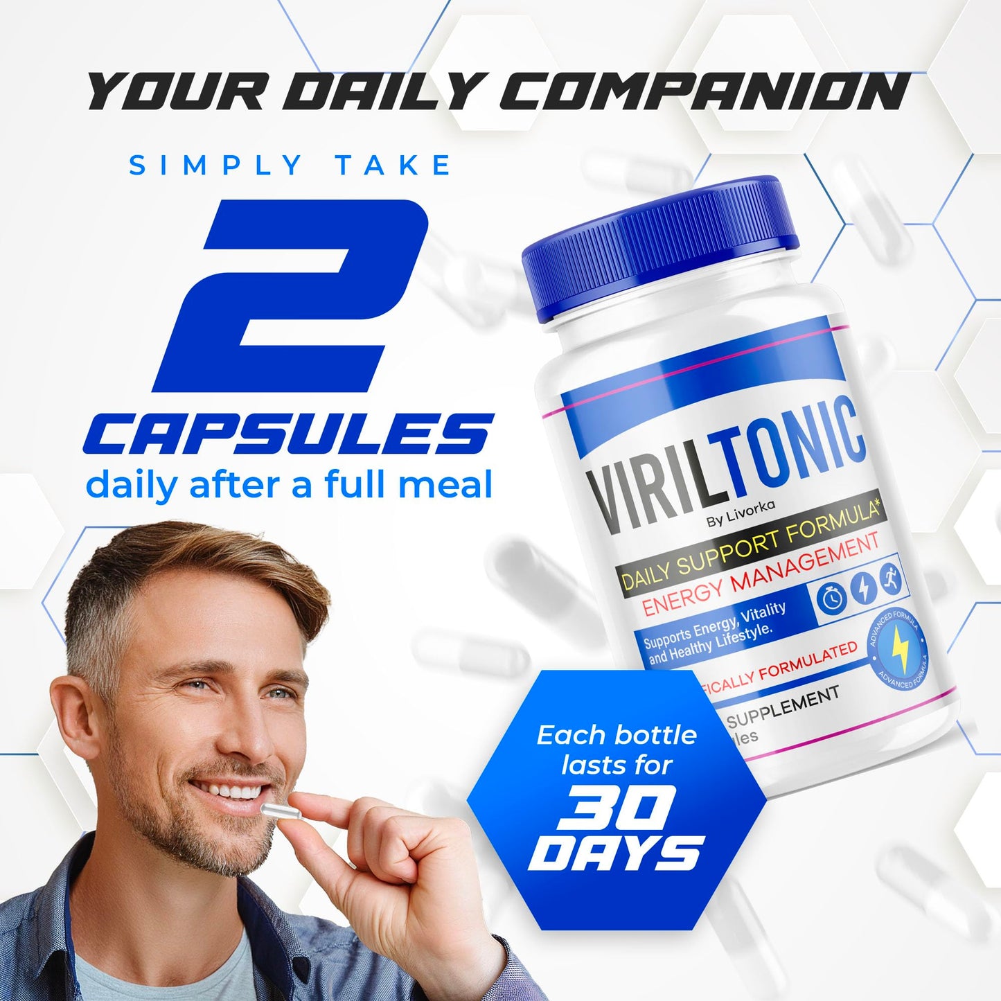 LIVORKA Viriltonic Advanced Support Formula Capsules 300 Capsules
