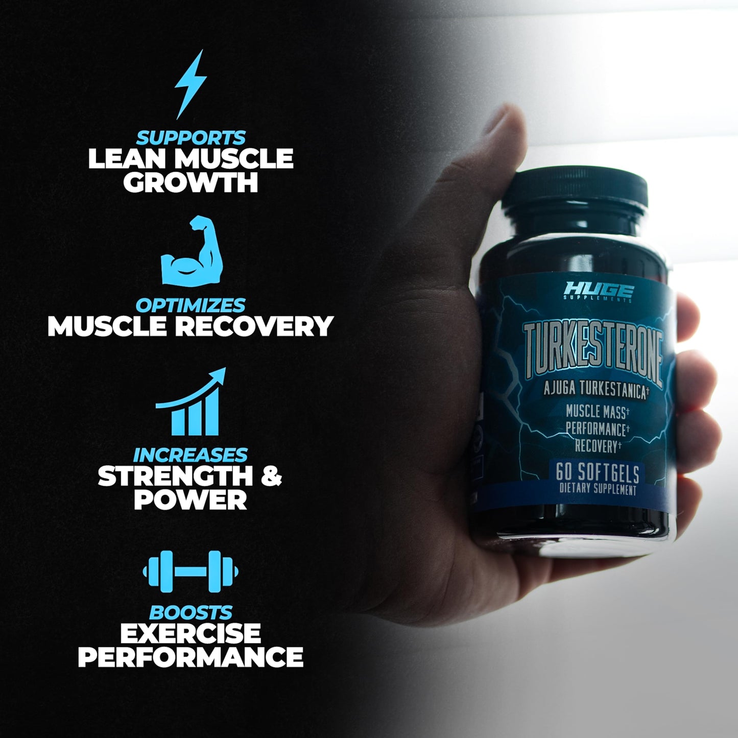 Huge Supplements Turkesterone & Ecdysterone Stack Capsule, 60 Servings
