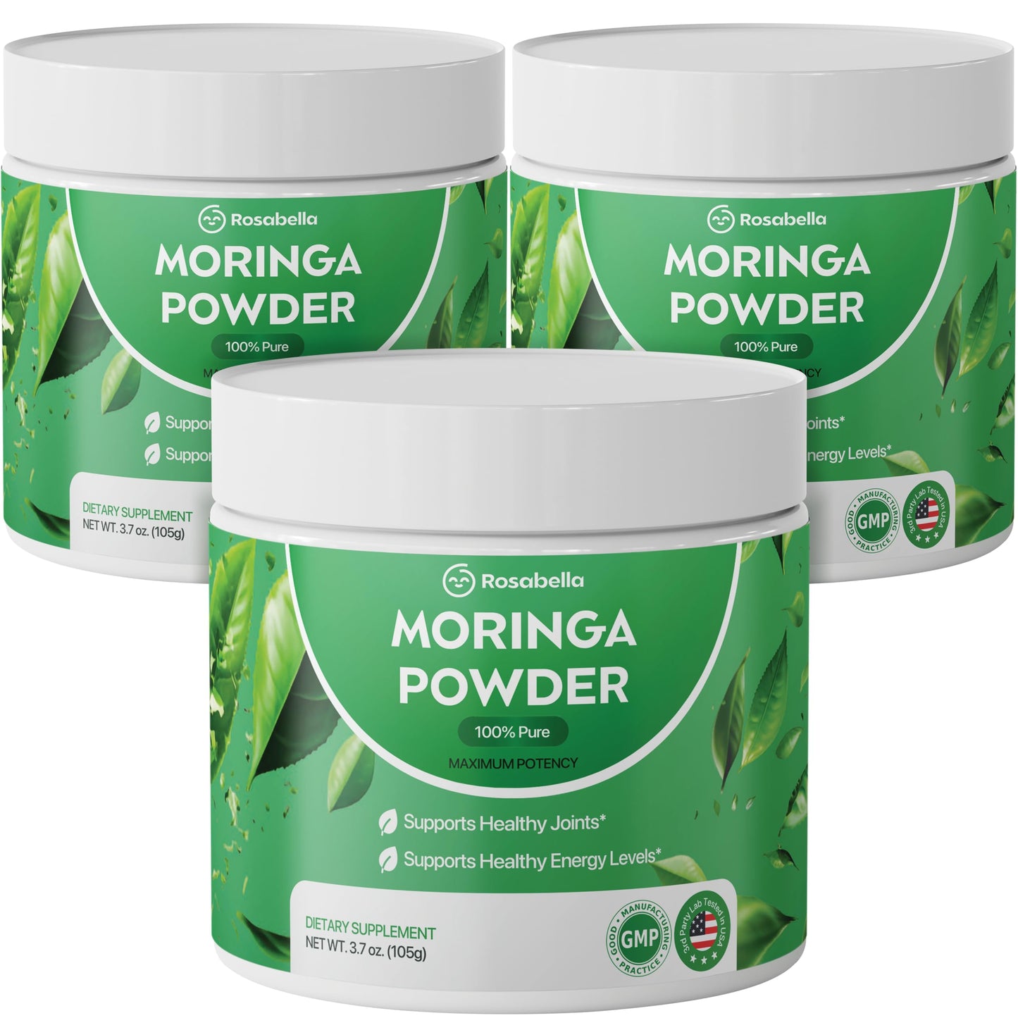 Rosabella Pure Moringa Powder 3.7oz (Pack of 3)