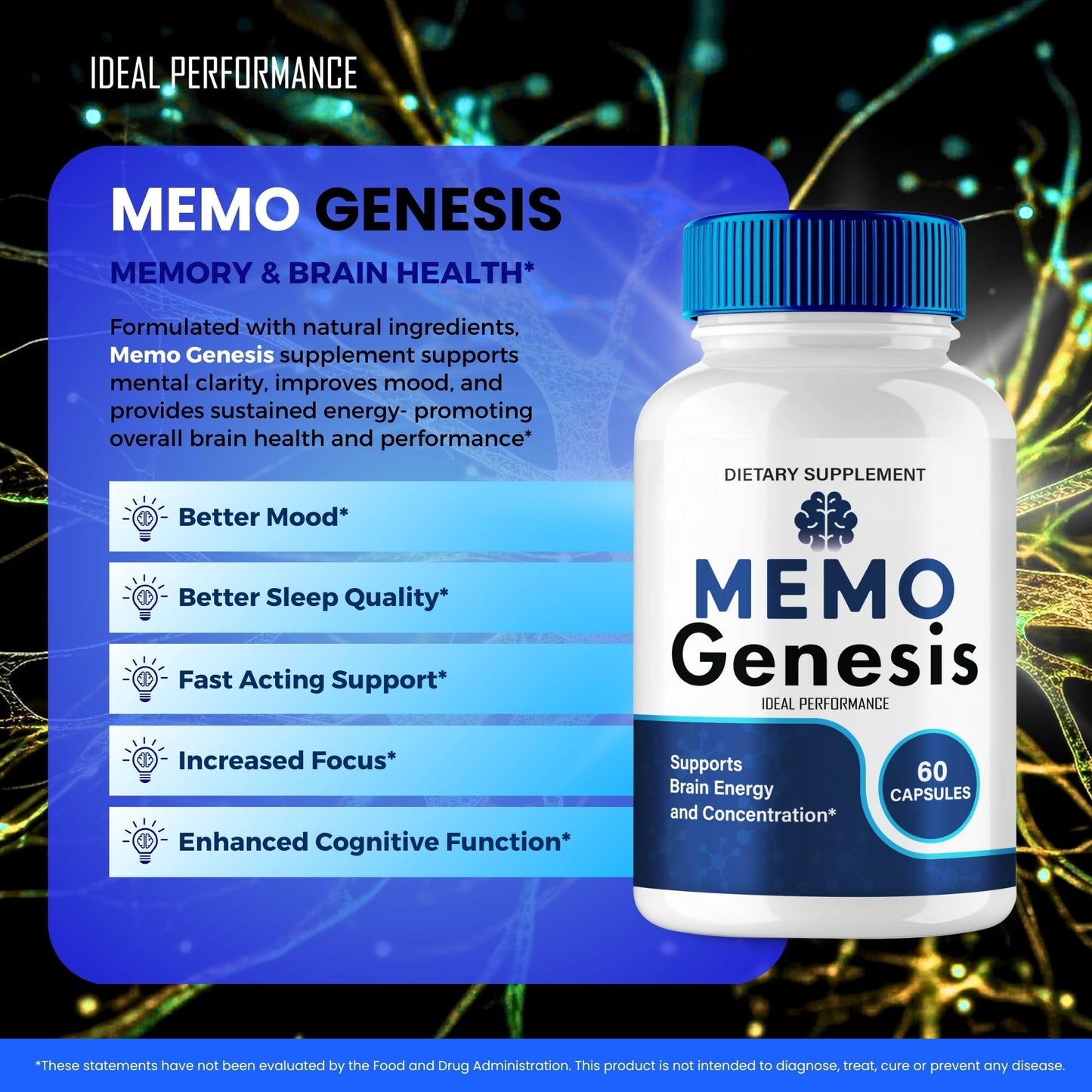 IDEAL PERFORMANCE Memo Genesis Capsule 180 Capsules