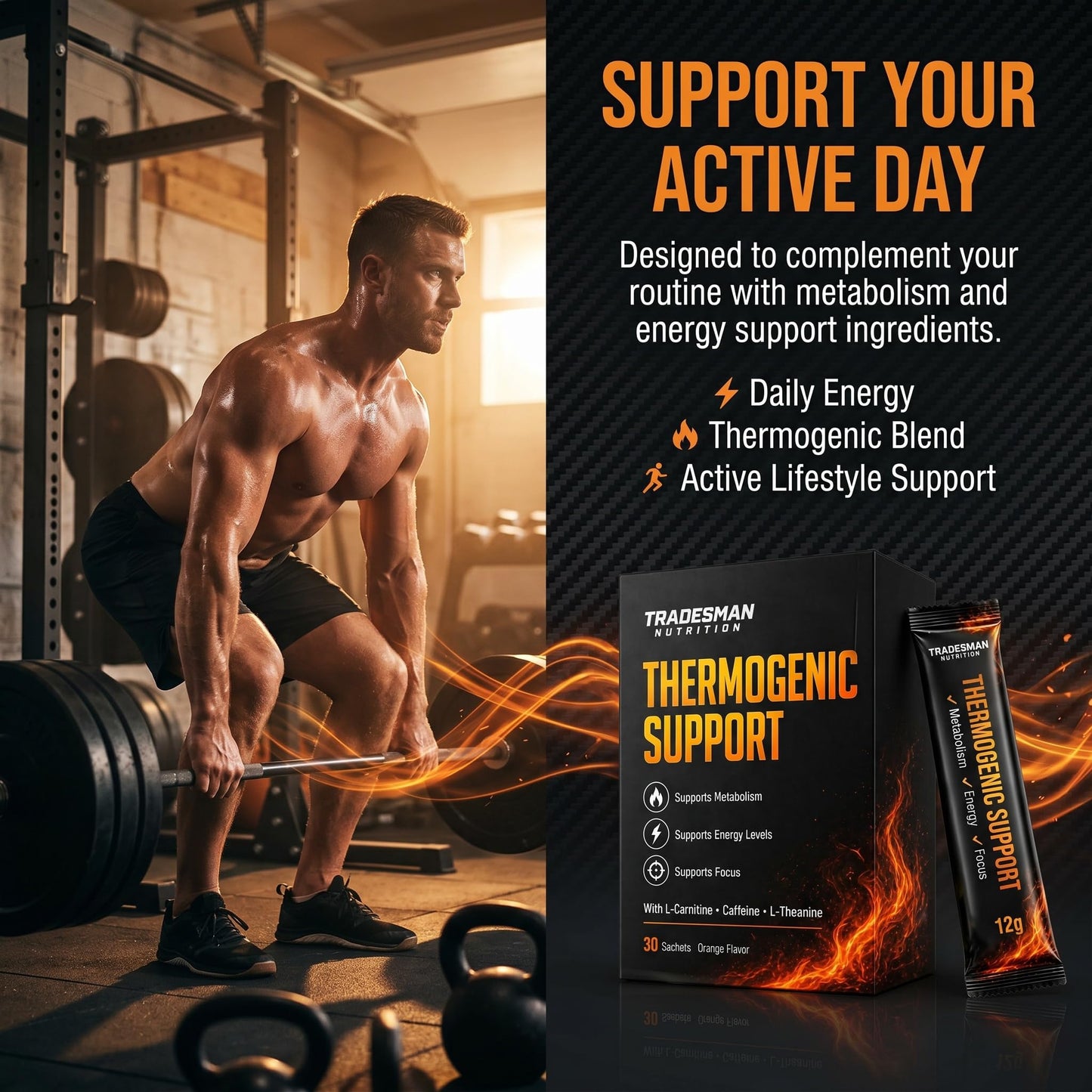 ONAISE Tradesman Nutrition Shred Thermogenic Support - Metabolism Support Formula for Energy & Focus, Powder, 12.7 Ounce