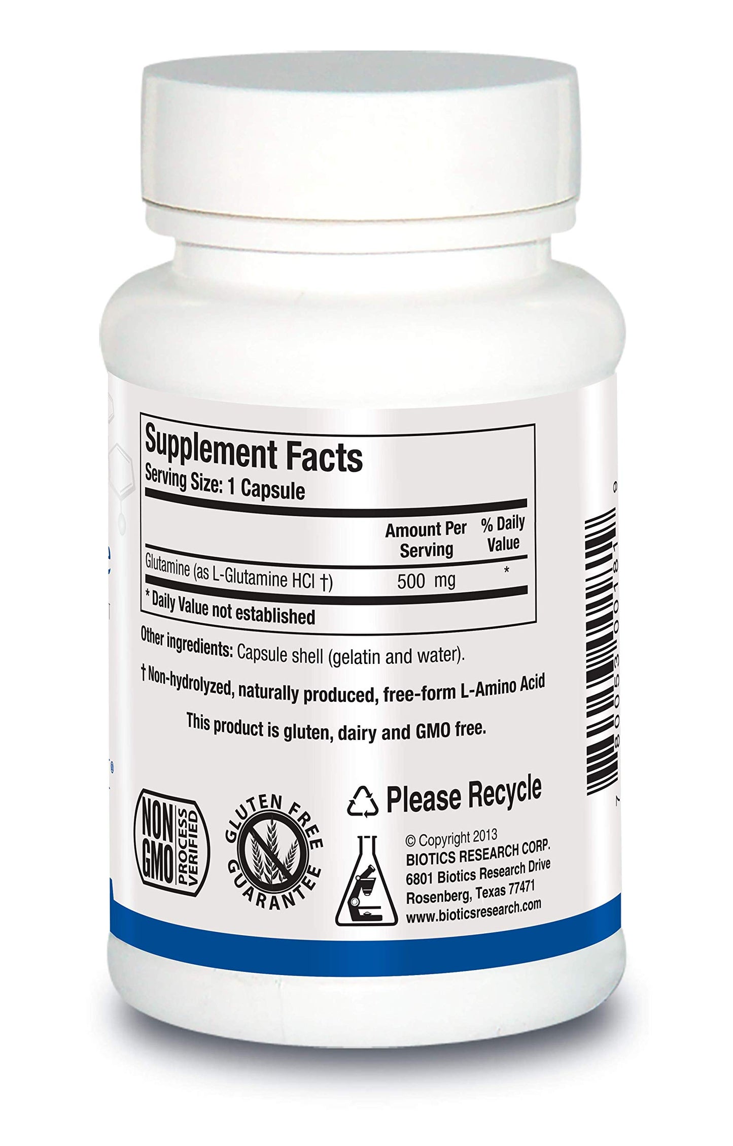 Biotics Research L-Glutamine Capsules, 180 Capsules