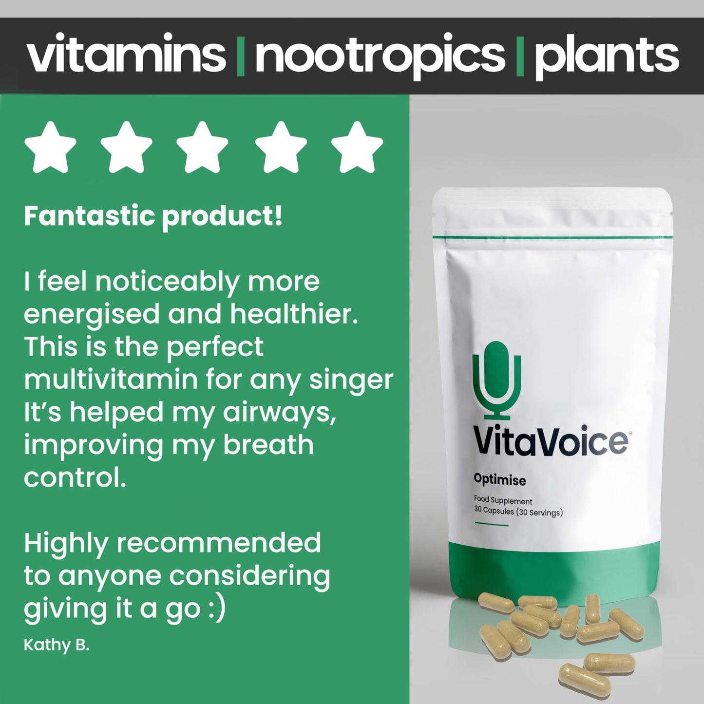 VitaVoice Nootropics & Vitamins Capsule 30 Count