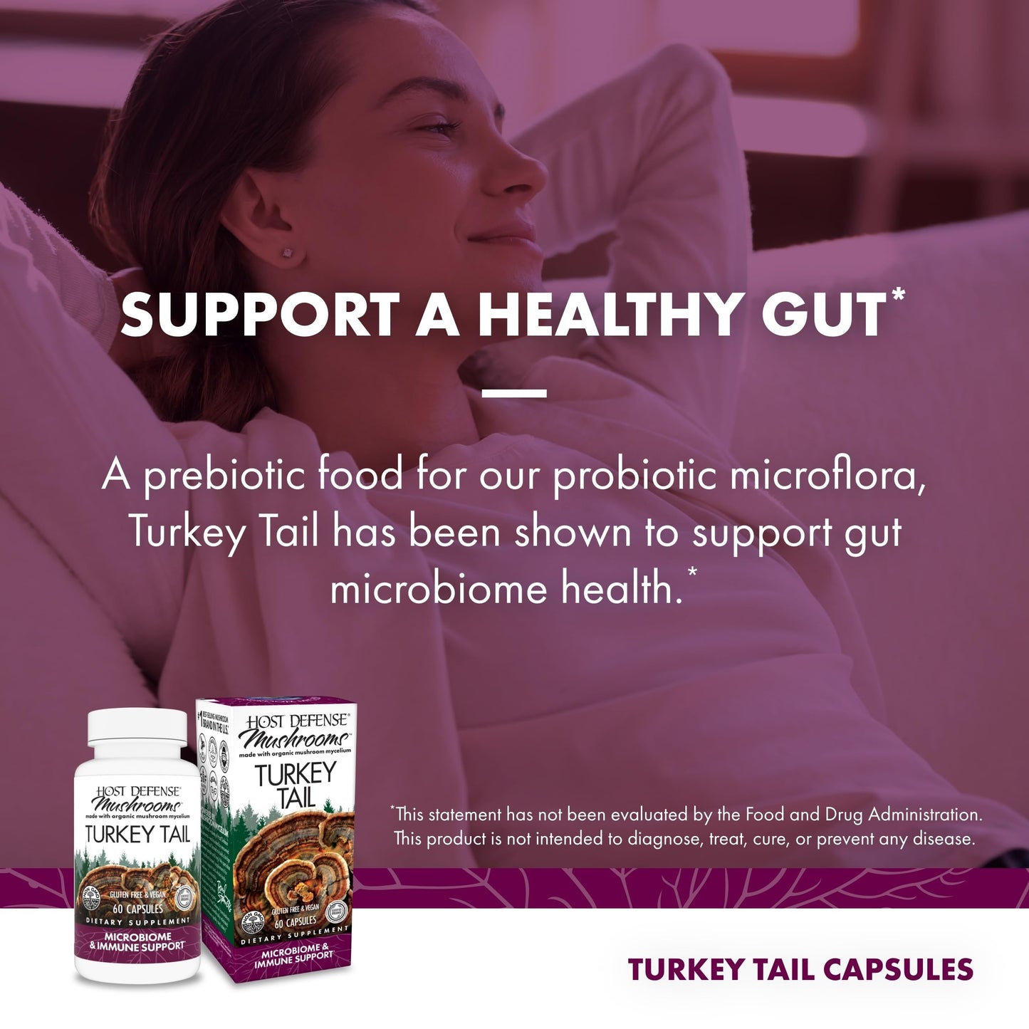 Host Defense Turkey Tail 60 Capsules