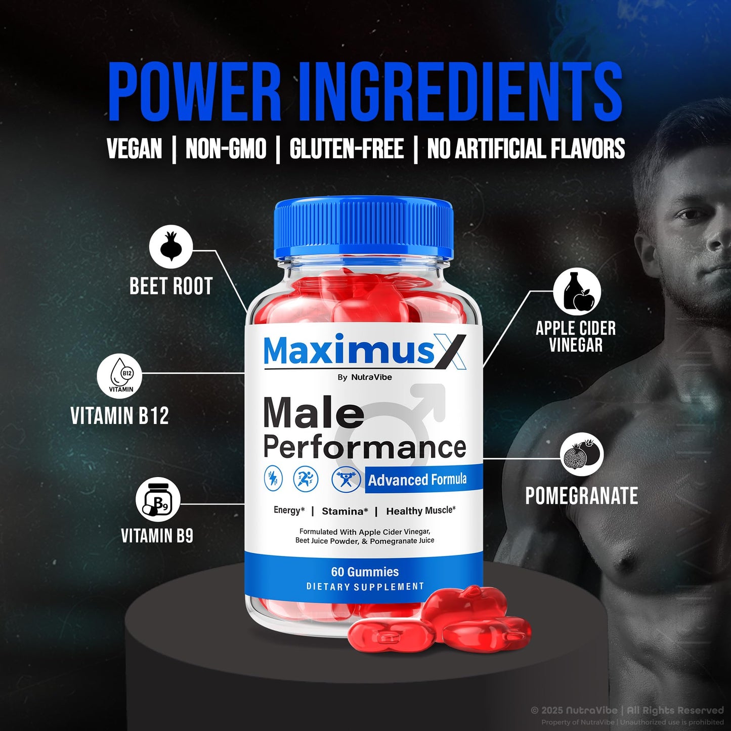 NutraVibe Maximus X Gummies 120 Gummies