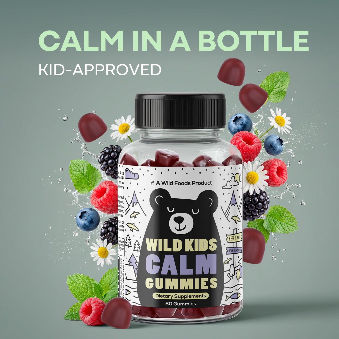 Wild Foods Wild Kids Calm Gummies 60 Count