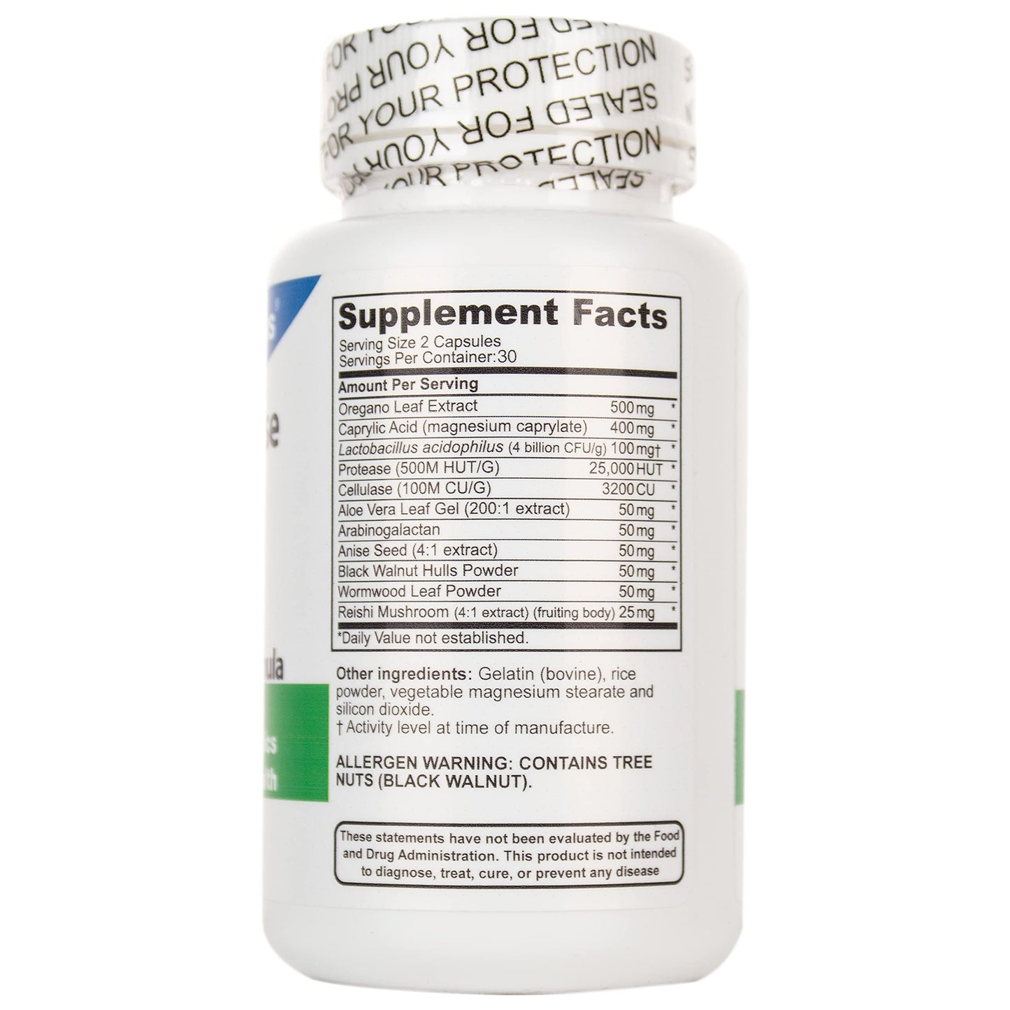 DrFormulas Gut Cleanse for Women, Men, Kids with Nexabiotic Probiotics, Oregano, Digestive Enzymes, 30 Capsules