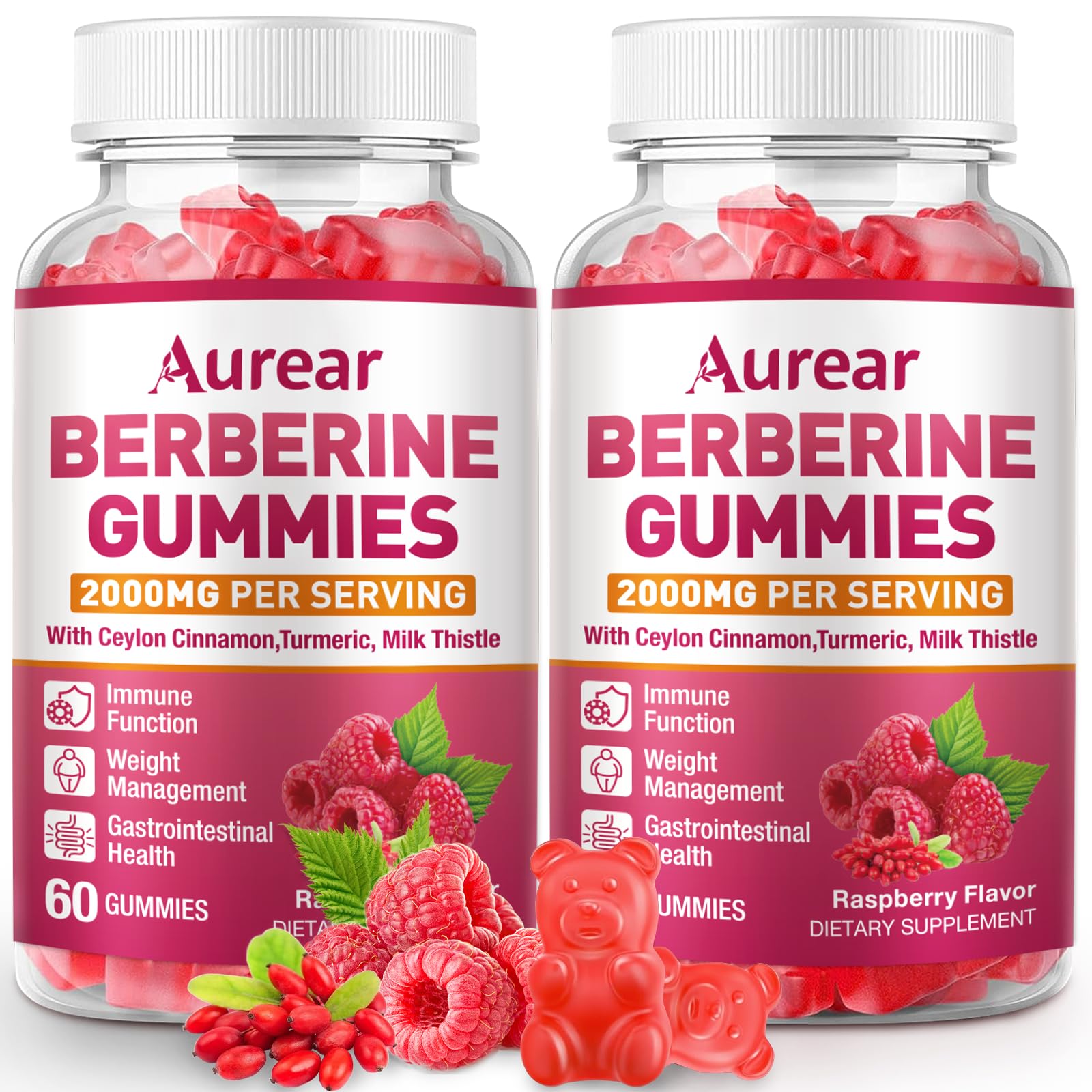 Aurear Berberine Gummies 120 Count