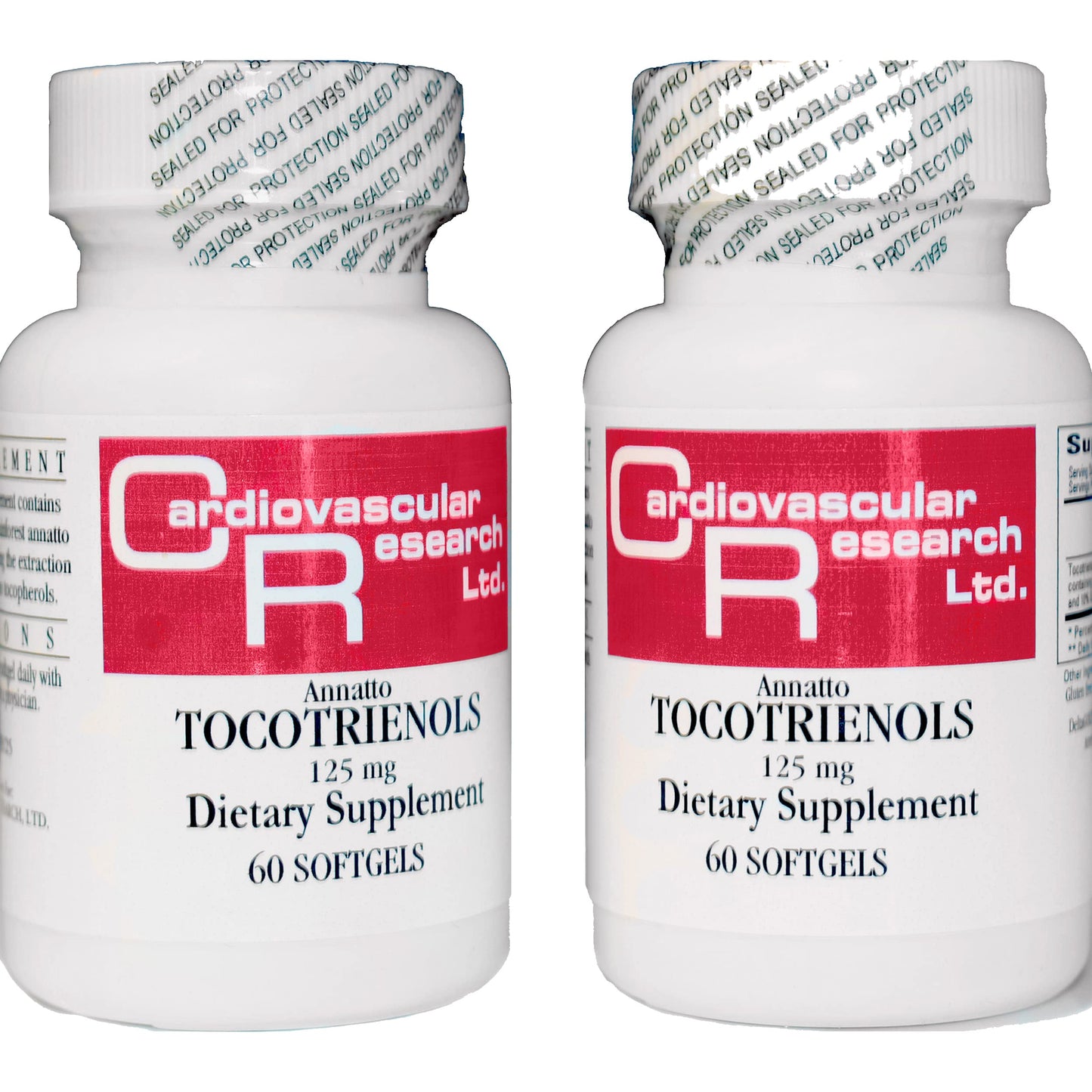 Cardiovascular Research Vitamin E 125 mg Annatto Tocotrienols DeltaGOLD, 90% Delta and 10% Gamma Softgels, 120