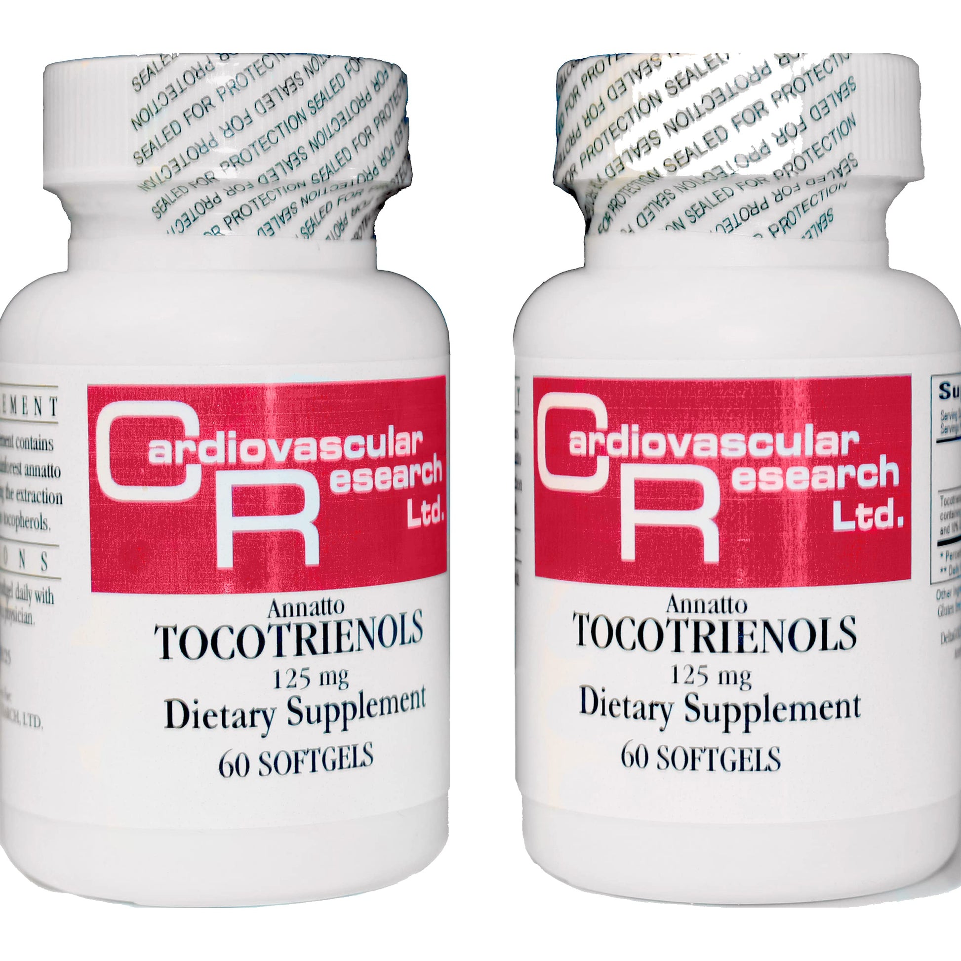 Cardiovascular Research Vitamin E 125 mg Annatto Tocotrienols DeltaGOLD, 90% Delta and 10% Gamma Softgels, 120