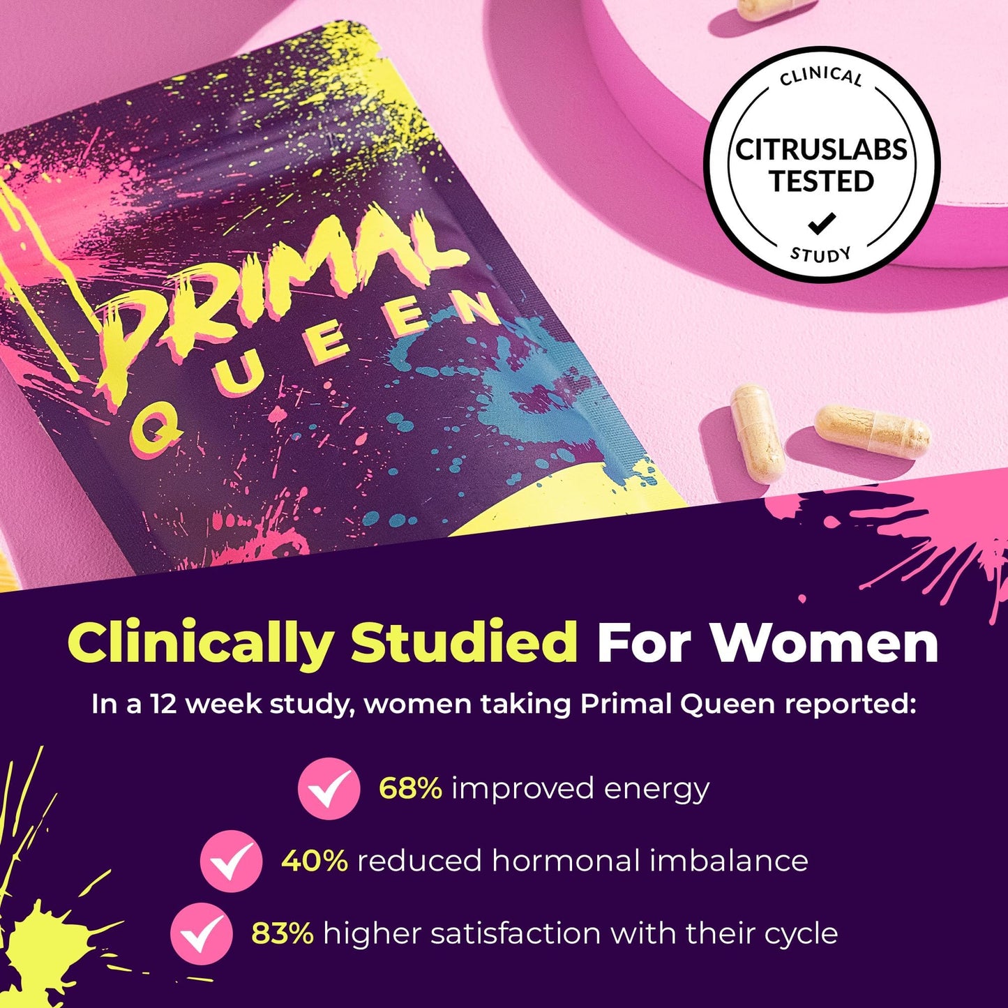 Primal Queen Female-Optimized Beef Organ Superfood Supplement Capsules 120 Capsules