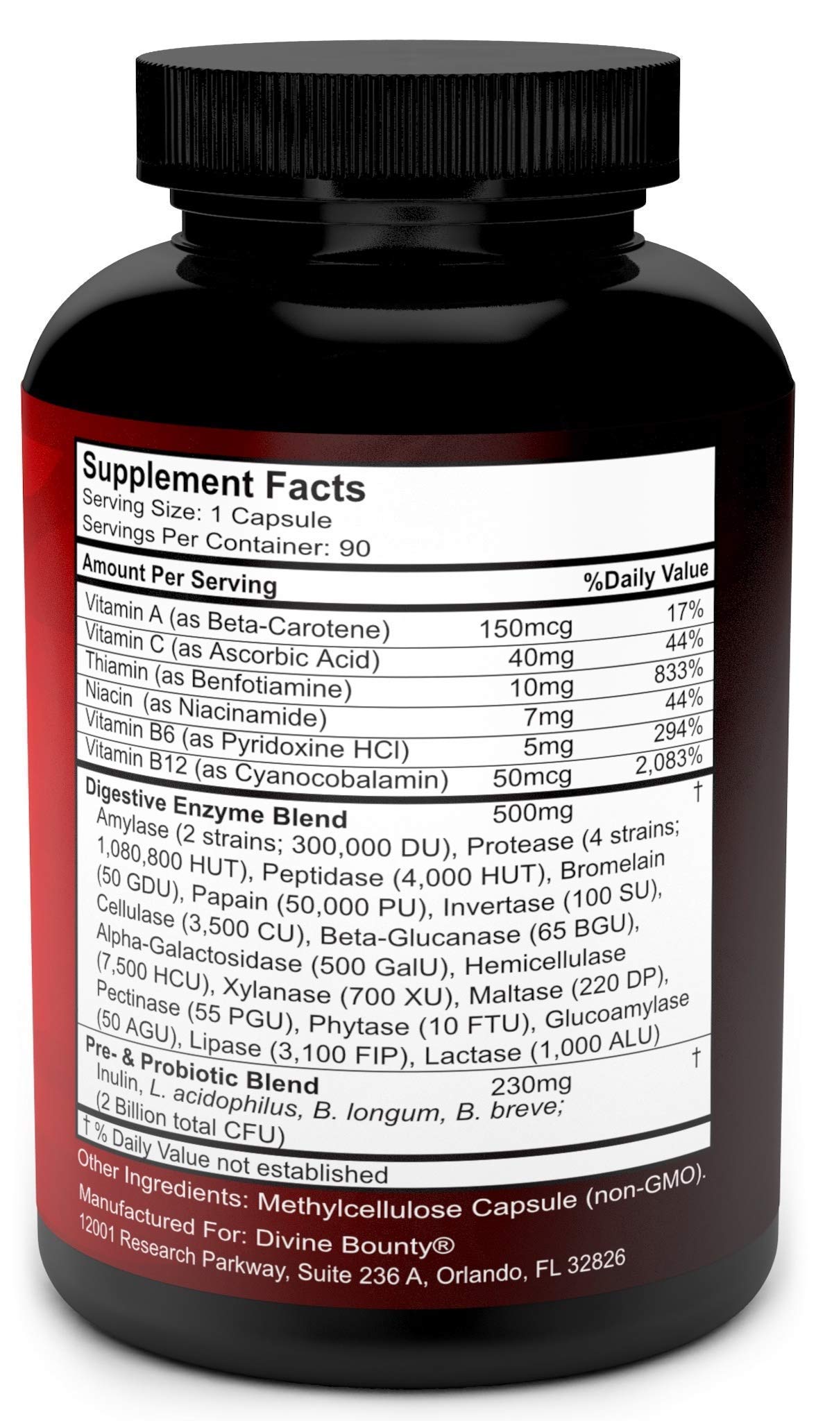 Divine Bounty Digestive Enzymes with Probiotics & Vitamin K2 and D3 Bundle, 2 Capsules